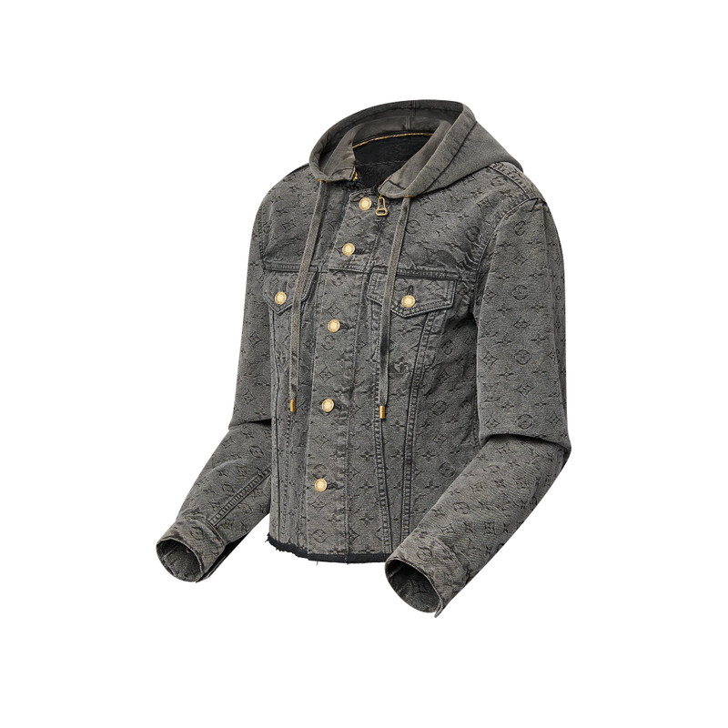 Louis Vuitton Vintage-Effect Monogram Denim Jacket outlook