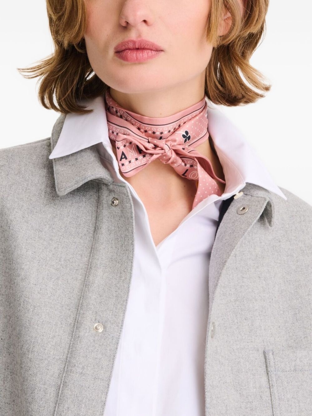 paisley-print silk scarf - 2