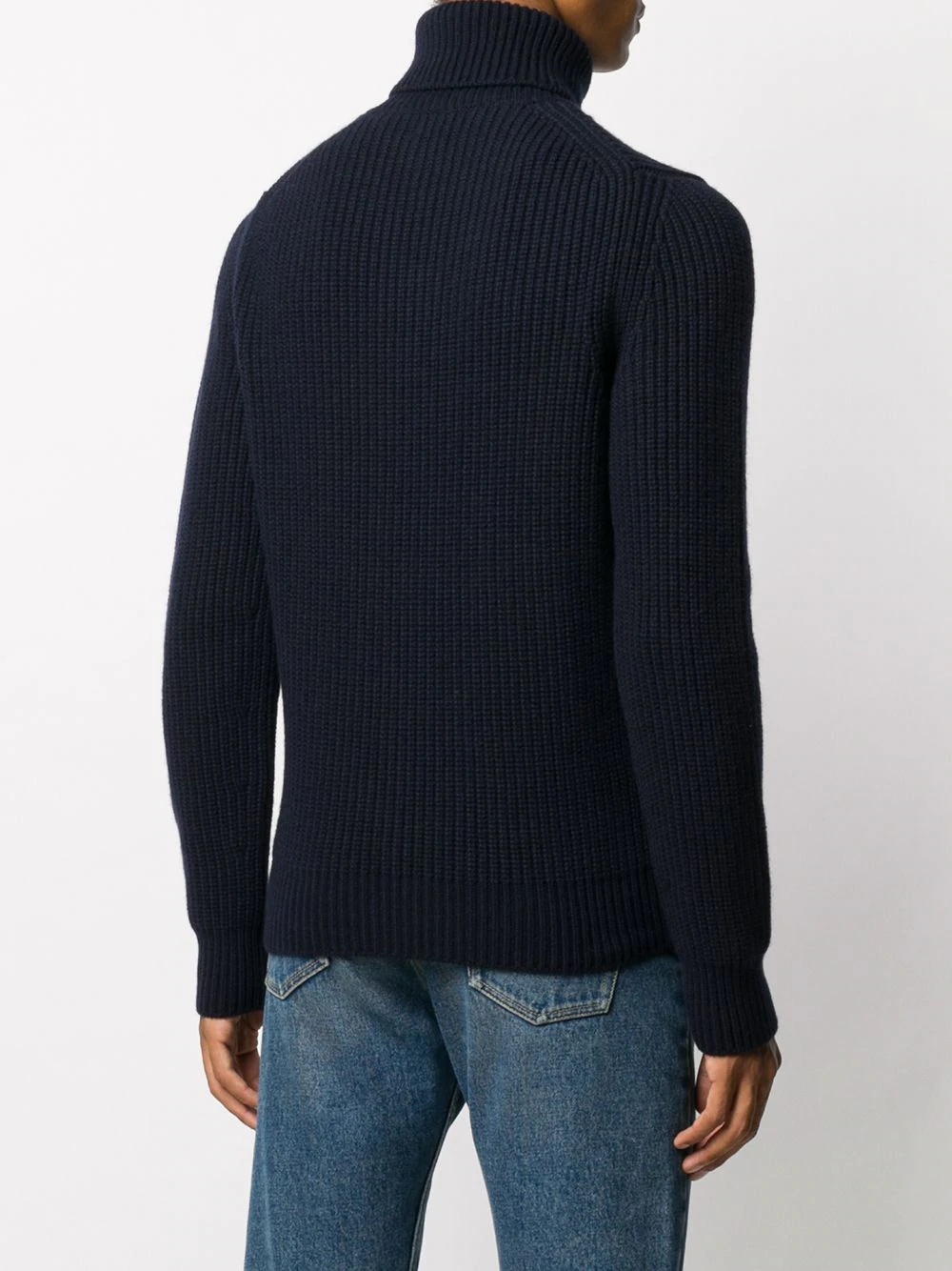 cable-knit roll neck jumper - 4