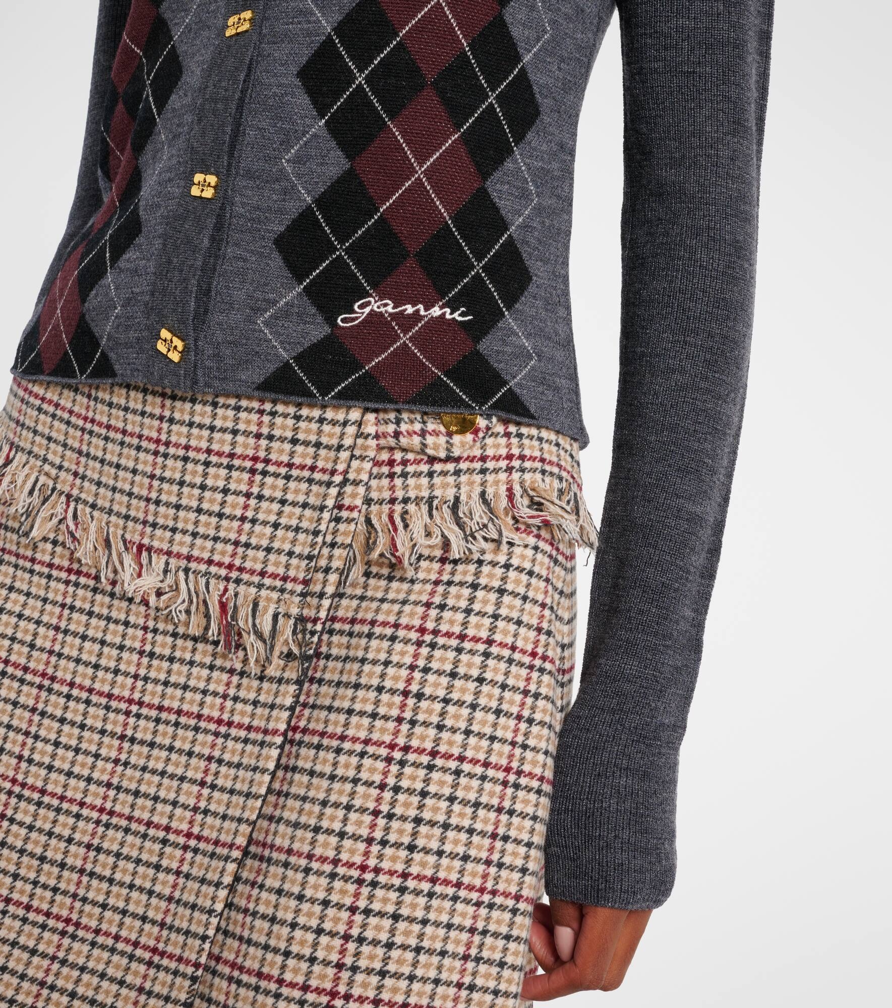 Argyle wool cardigan - 5
