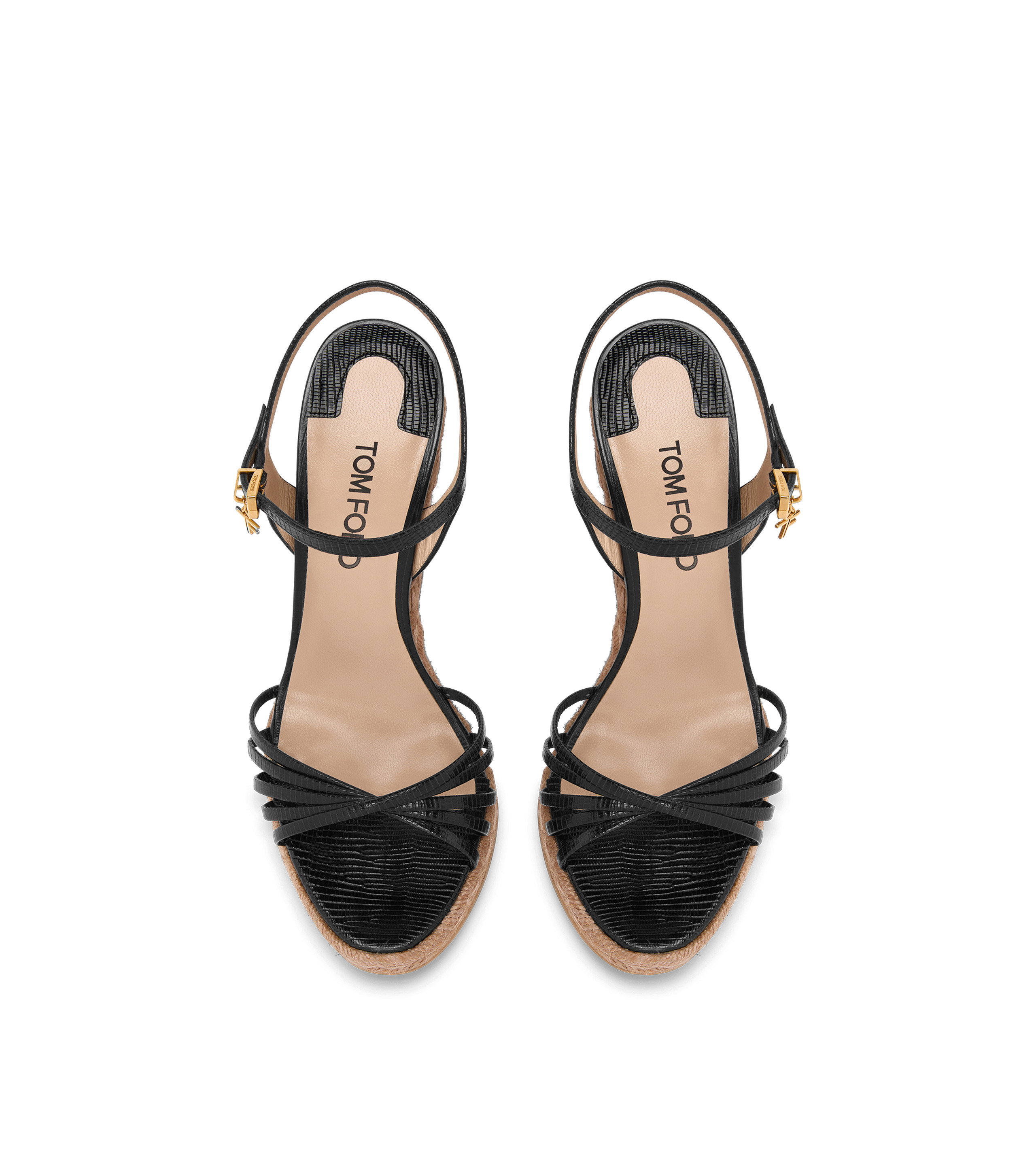 PRINTED LIZARD LEATHER CABANA SANDAL - 4