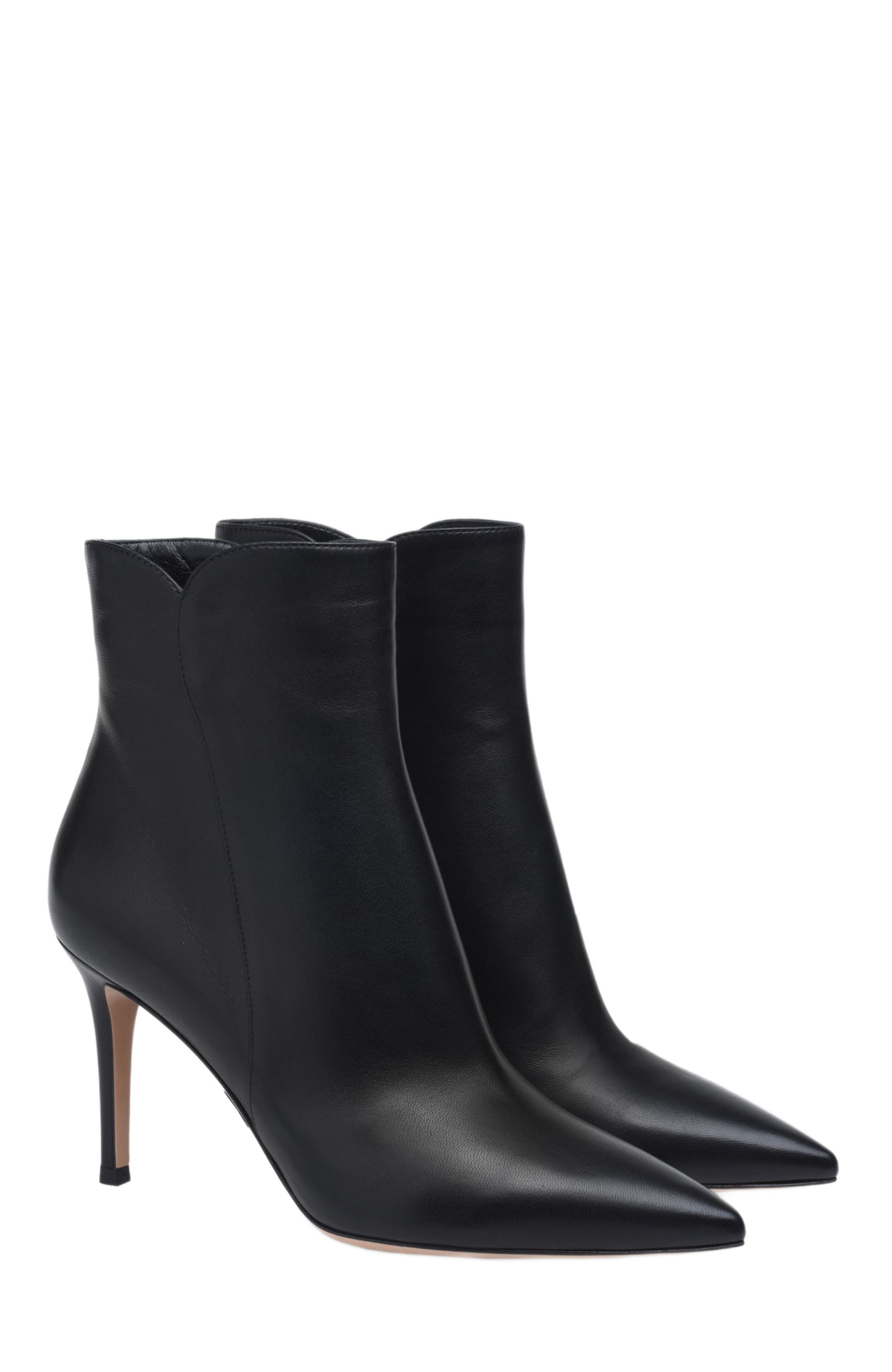 Gianvito Rossi Levy 85 Booties in Black Leather at Nordstrom - 2