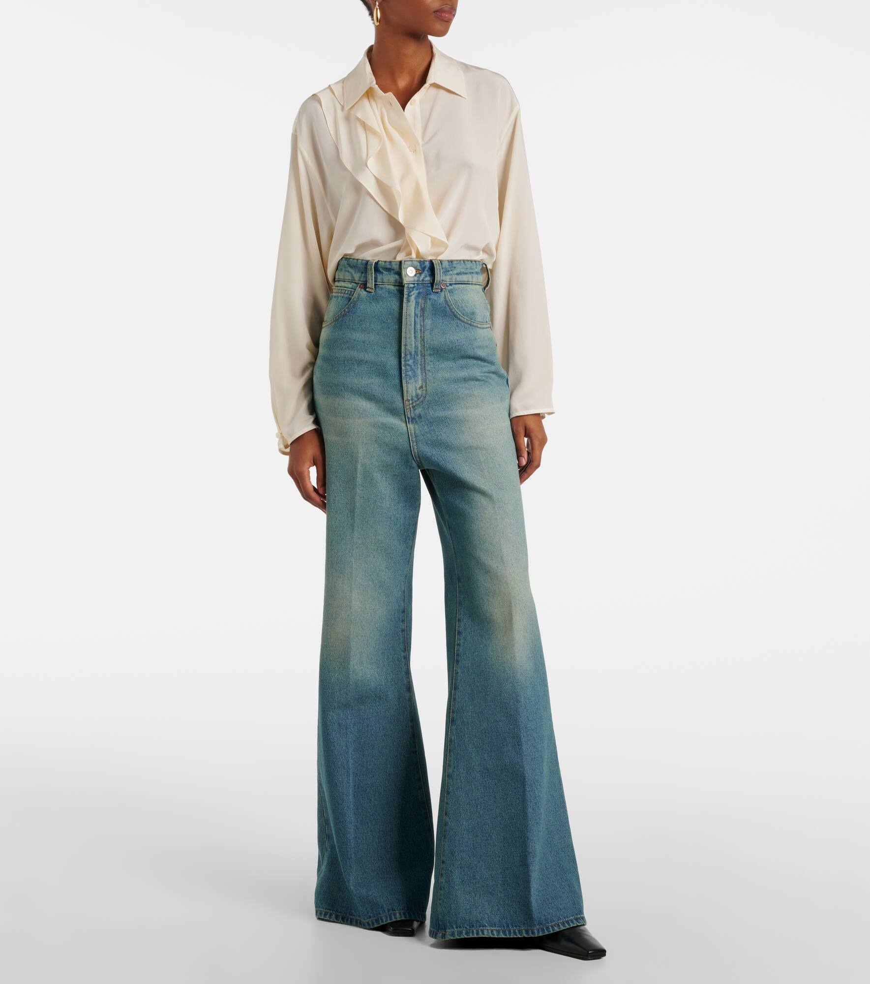 High-rise flared jeans - 7
