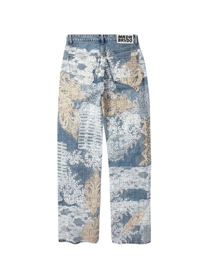 WHO DECIDES WAR Grid Lace jeans outlook