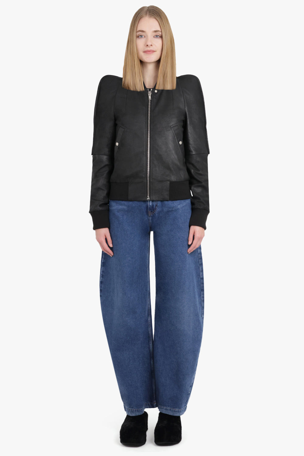 METRO FLIGHT LEATHER BOMBER JACKET | BLACK - 4