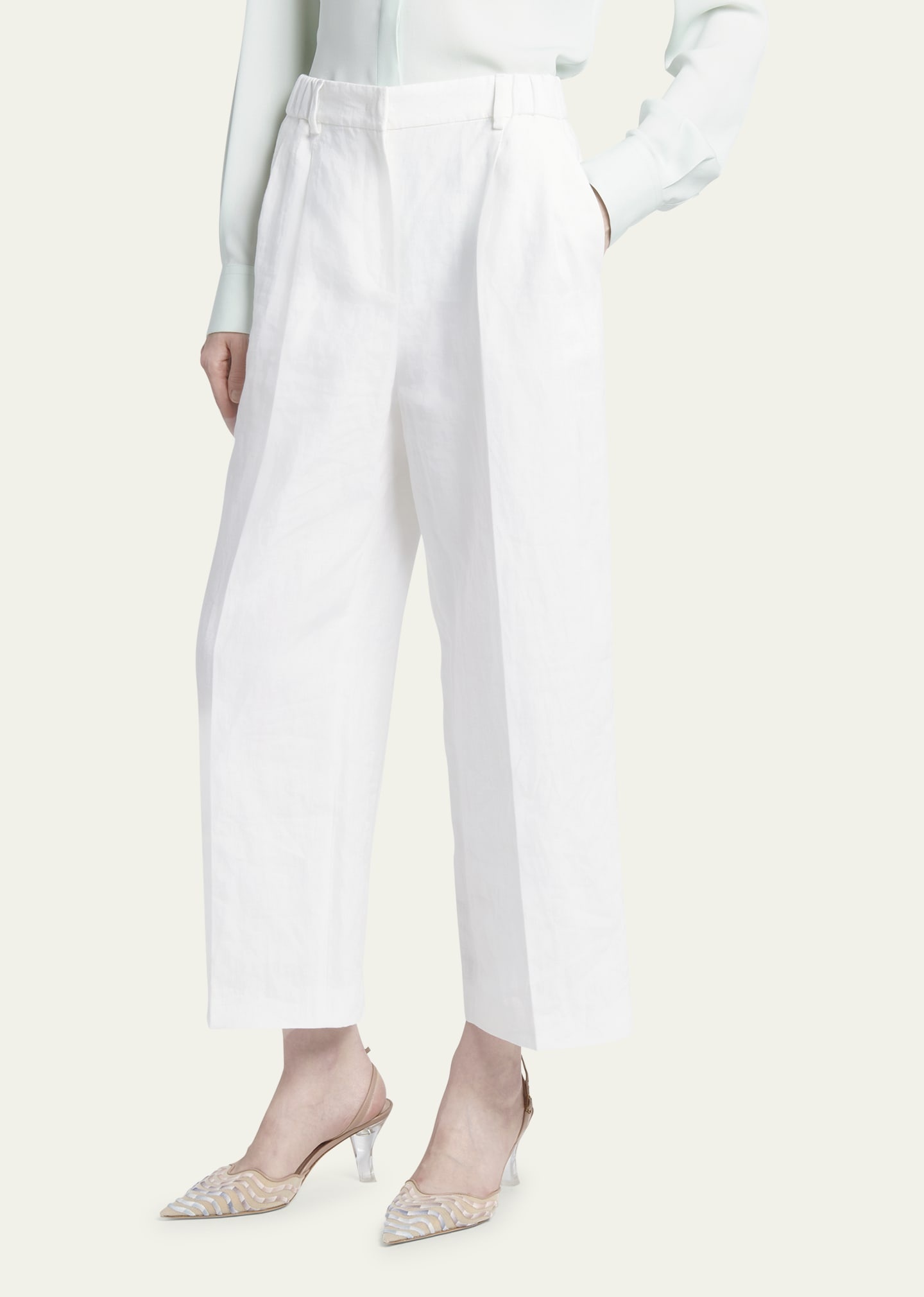 Linen Straight-Leg Trousers - 4