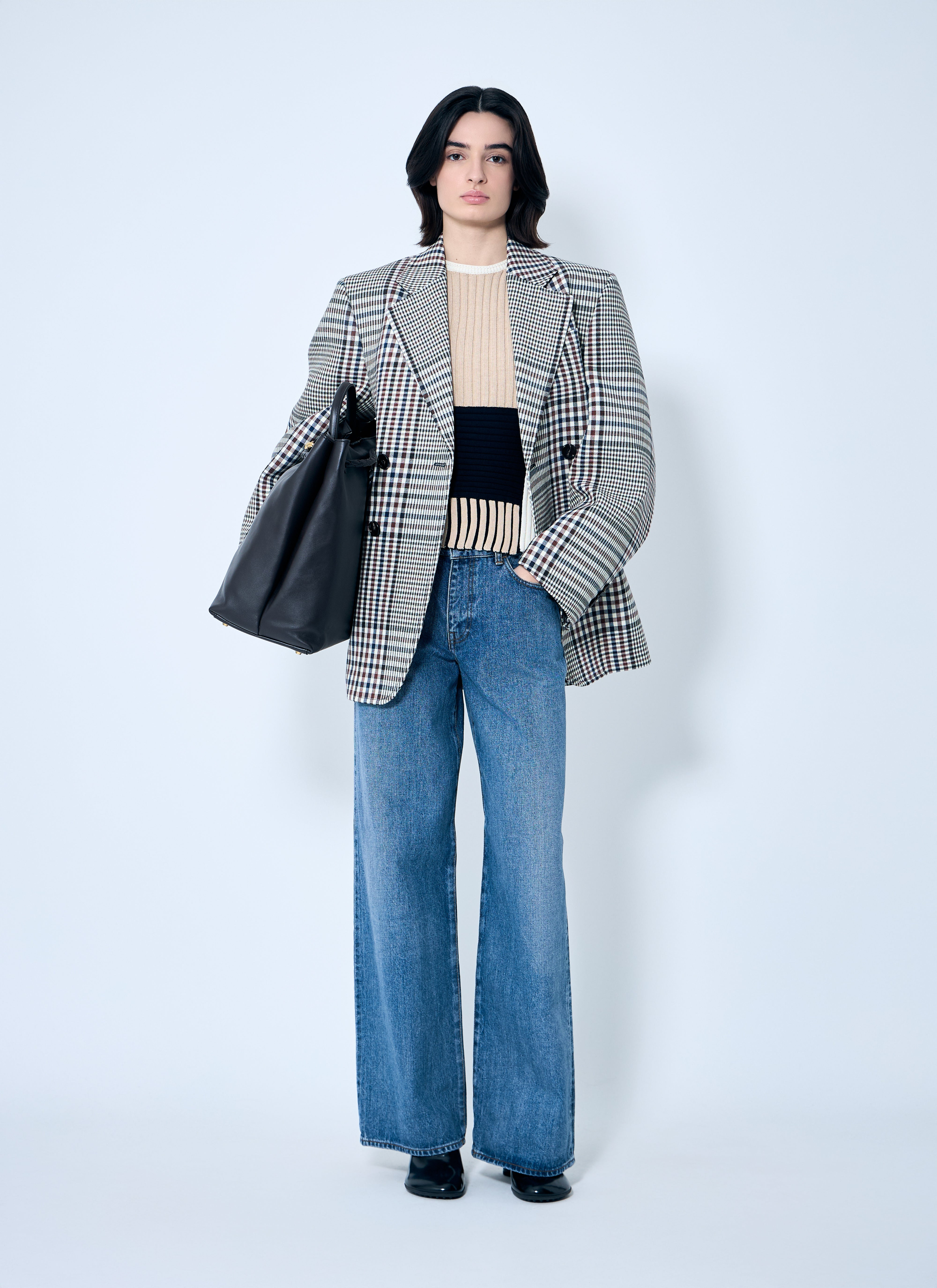 Bottega Veneta Women Rib Patchwork Sweater - 2
