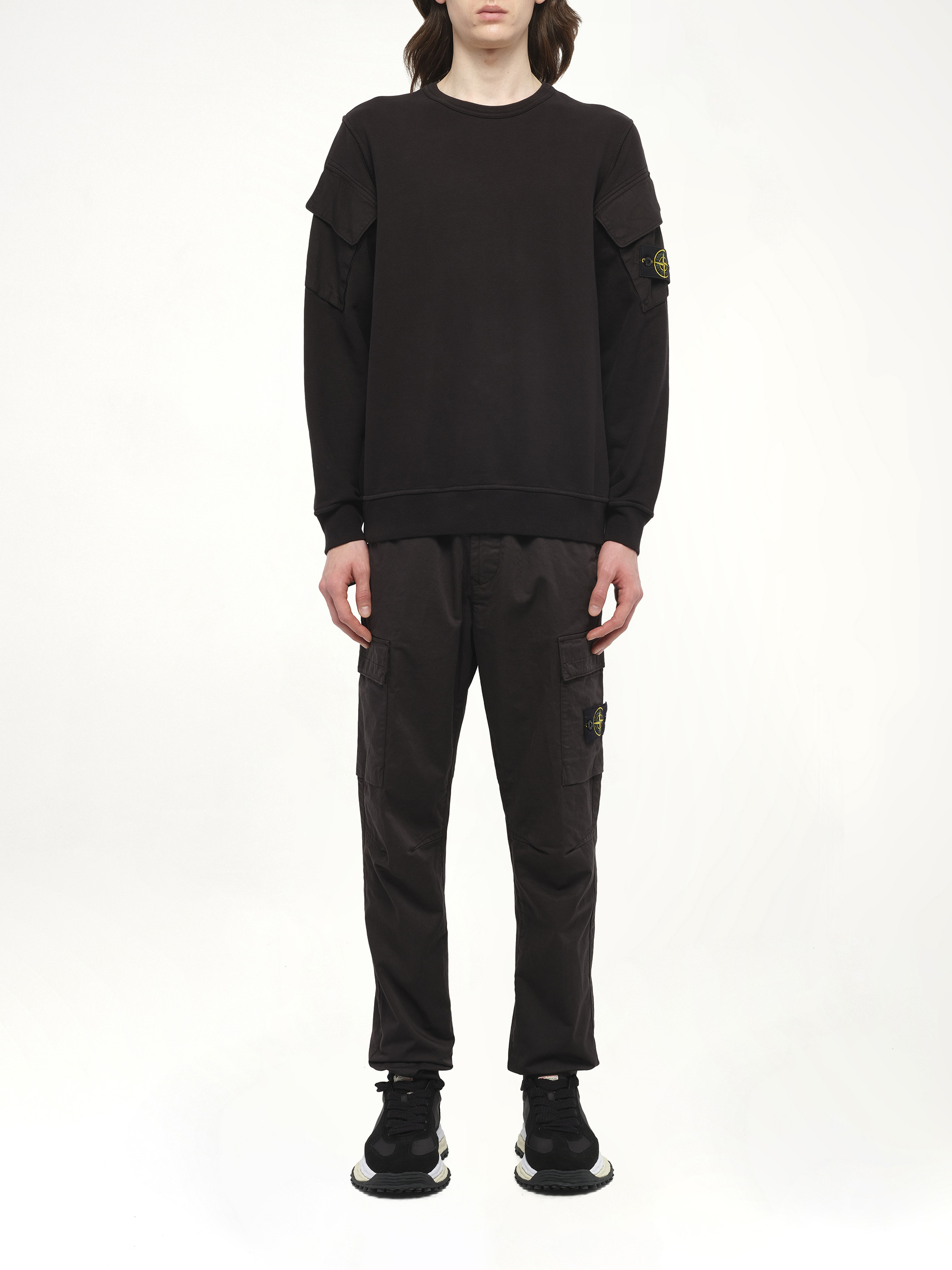 610000 Cotton Fleece Sweatshirt in Black - 7