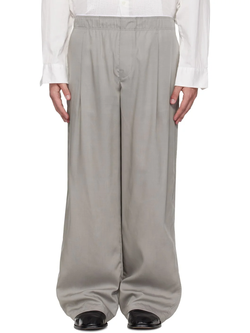 Gray Leisure Trousers - 1