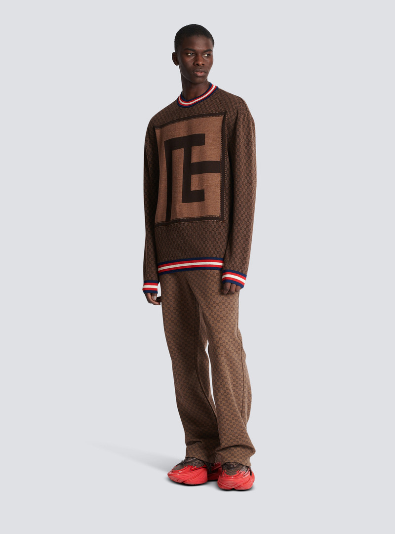 Balmain Knit jumper with mini monogram outlook