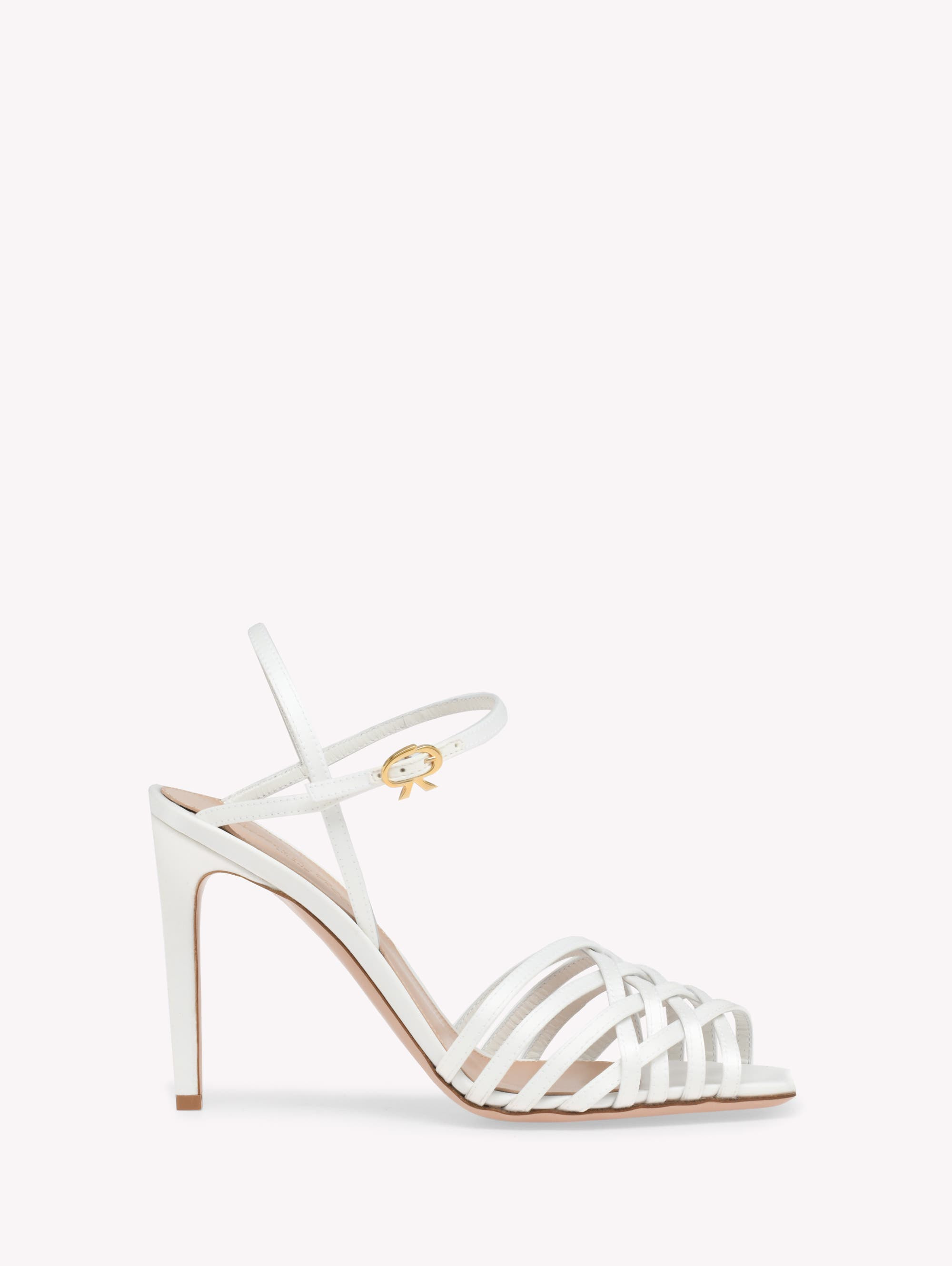 Gianvito Rossi Kerry Sandal in White Fabric at Nordstrom - 2