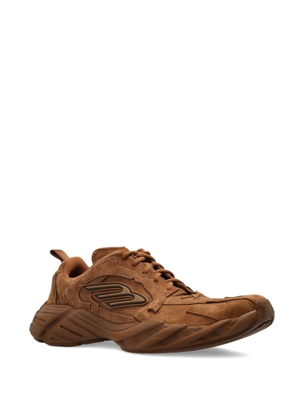 suede logo-detail trainers - 2
