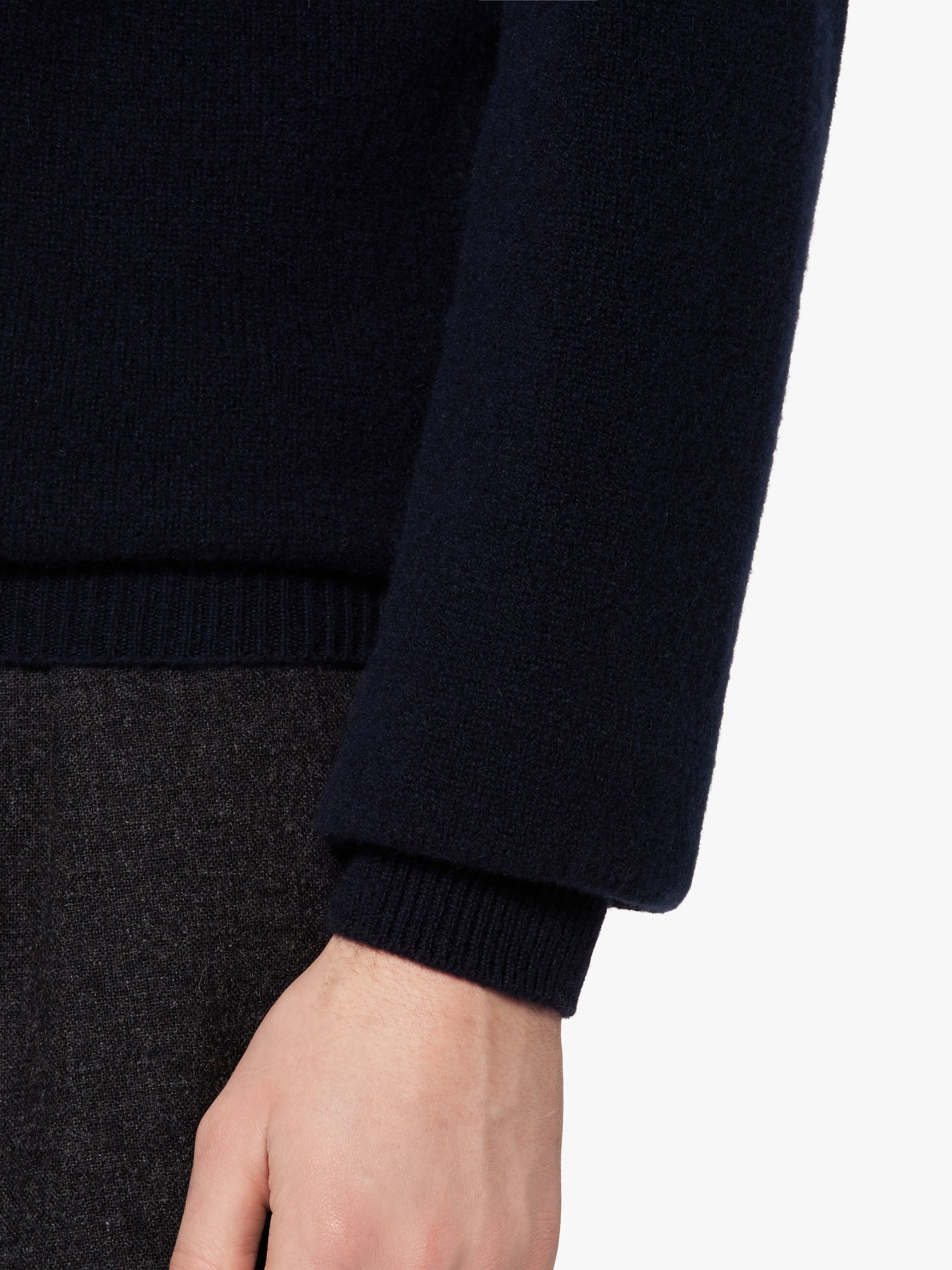 WOOLF NAVY WOOL & CASHMERE CREW NECK SWEATER - 6