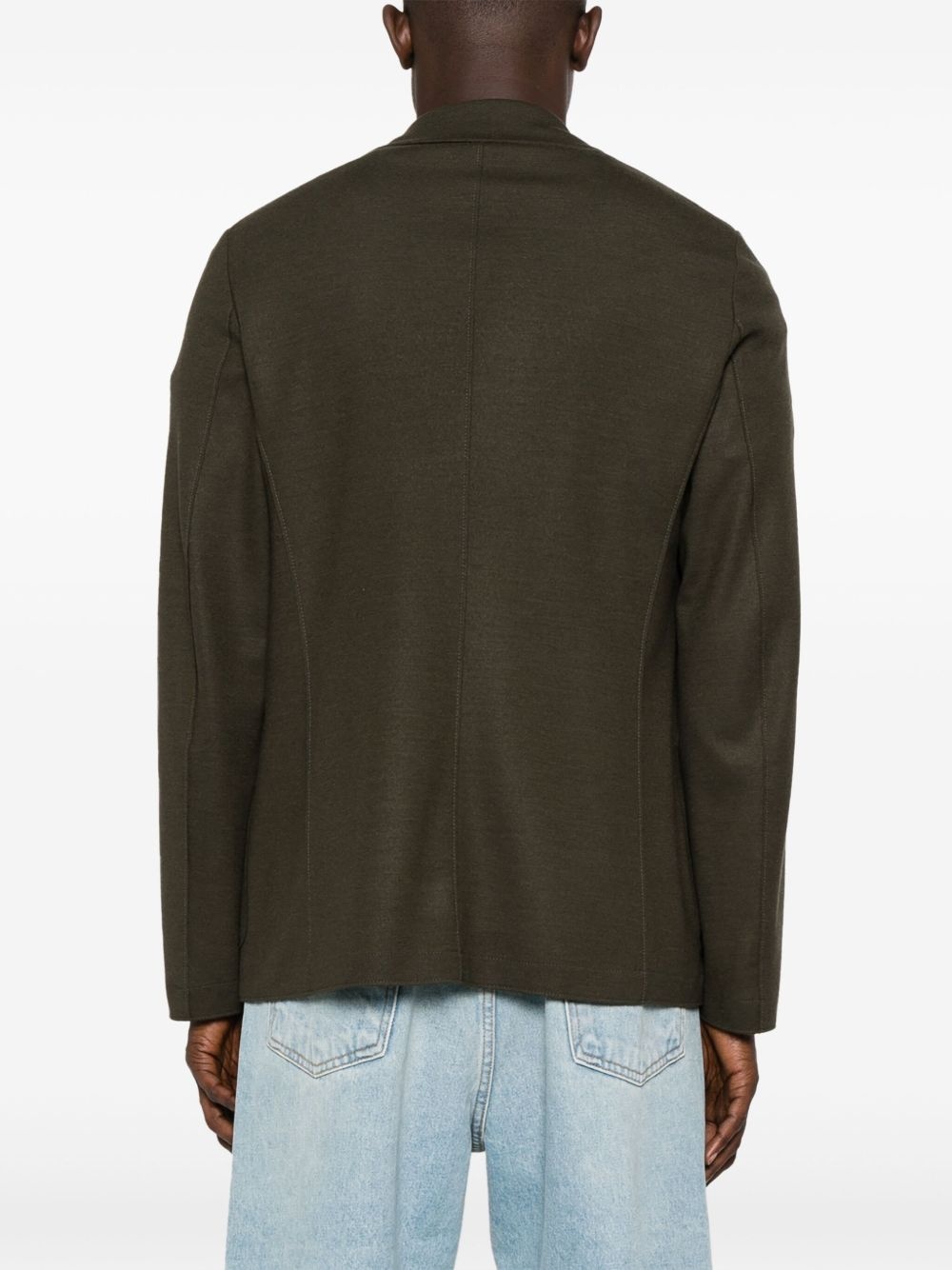 single-breasted wool blazer - 4