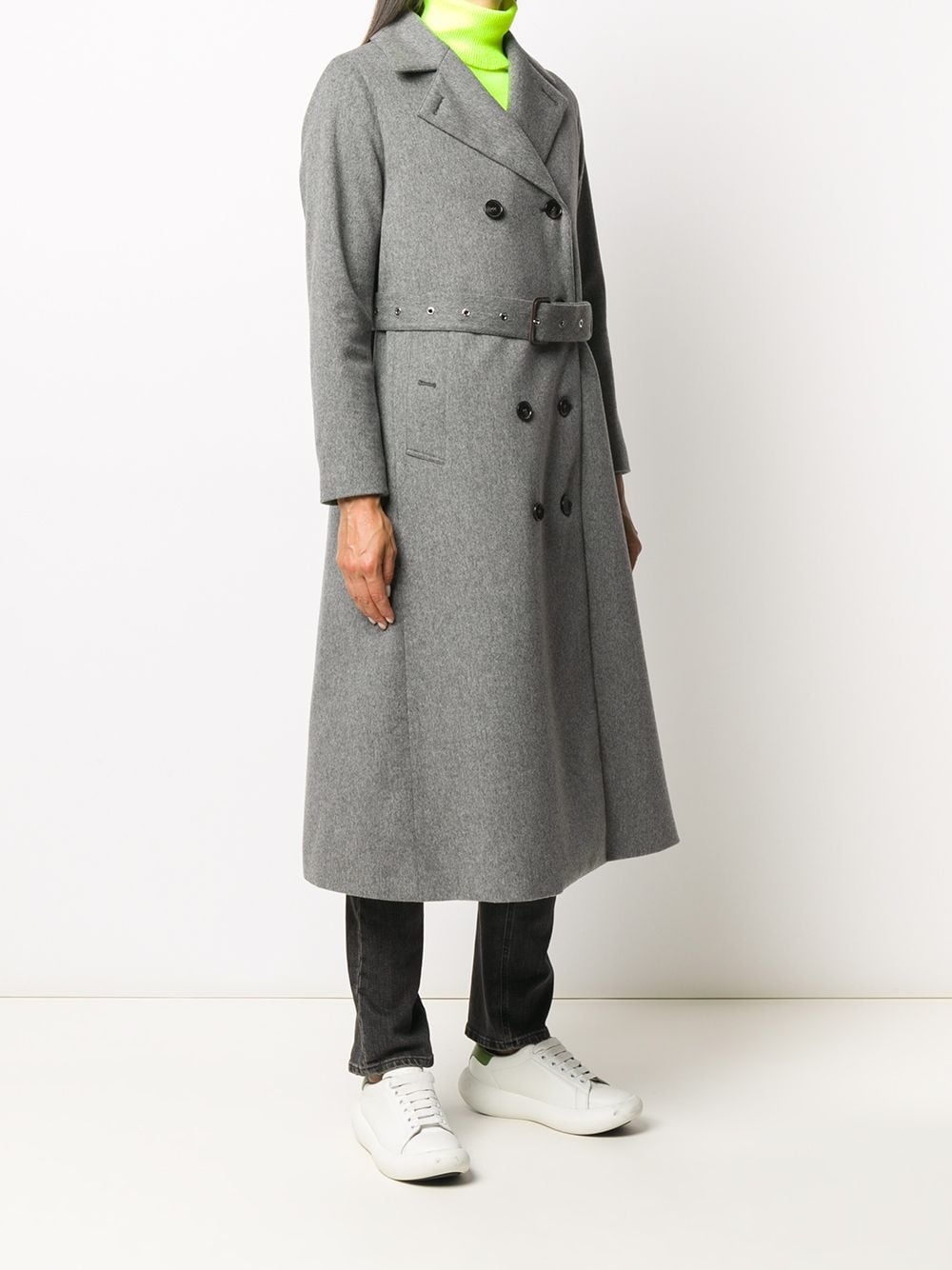 double-breasted wool coat - 3