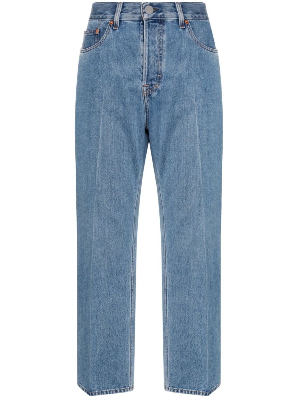 low-rise cropped jeans - 1