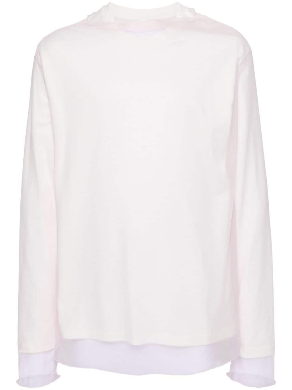 layered cotton T-shirt - 1