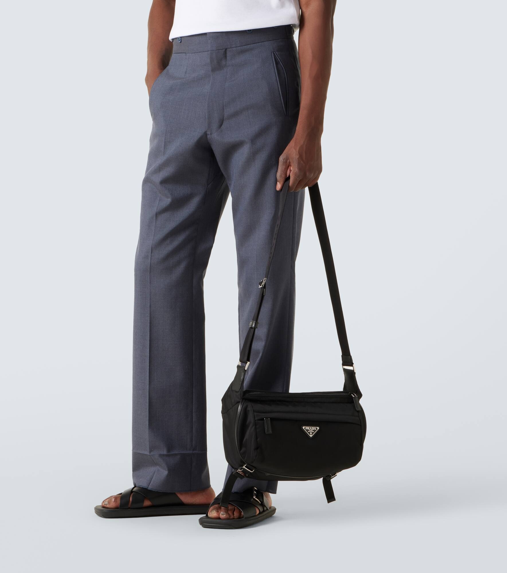 Re-Nylon leather-trimmed shoulder bag - 2