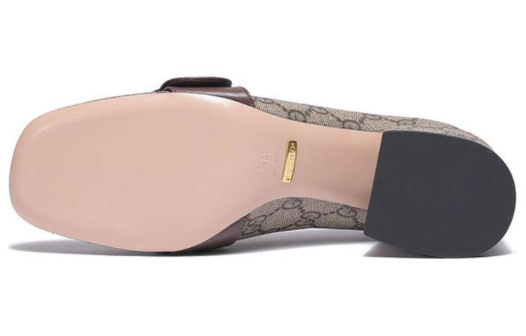 (WMNS) Gucci Blondie pump GG Supreme canvas 'Beige Ebony' 701711-9I650-9769 - 6
