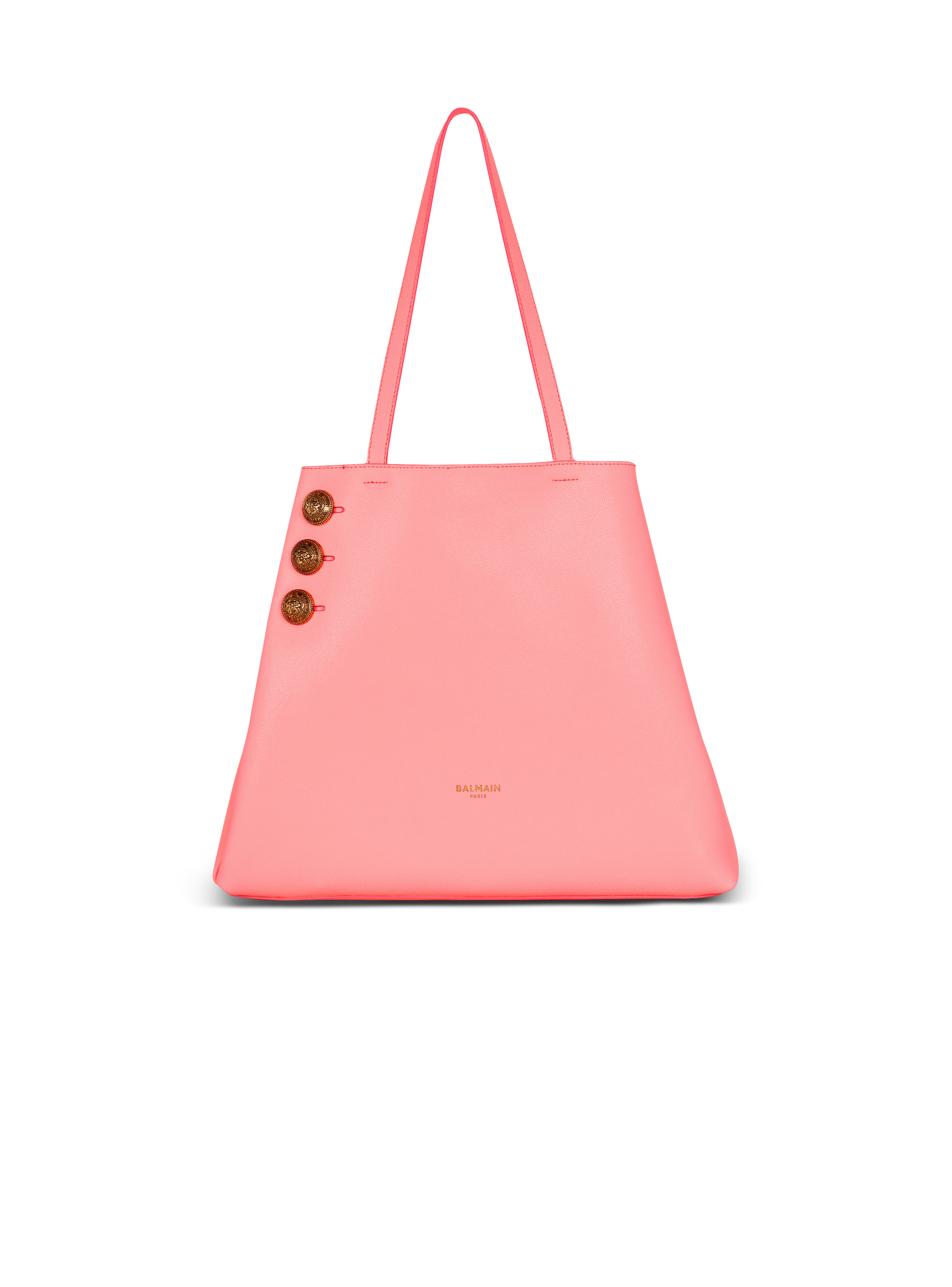 Emblème grained leather tote bag - 3