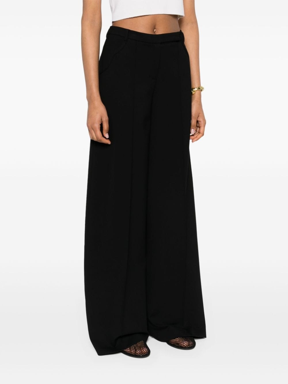 seam-detail wide-leg trousers - 3