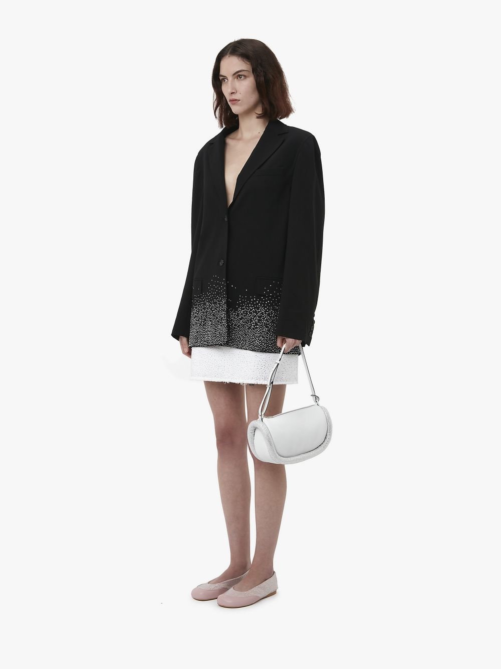 BUMPER-15 - LEATHER SHOULDER BAG WITH CRYSTAL - 5