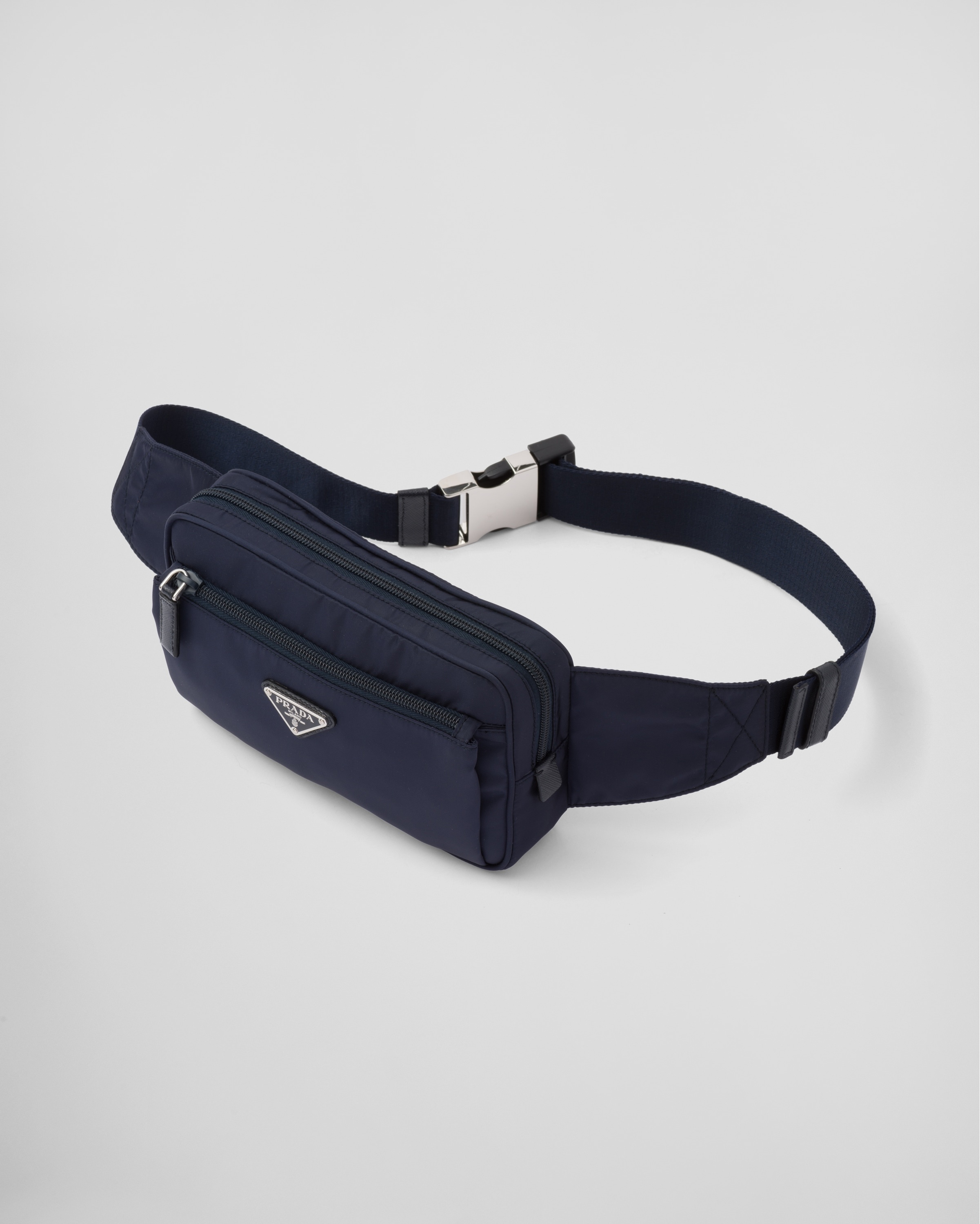 Re-Nylon and Saffiano leather belt bag - 3