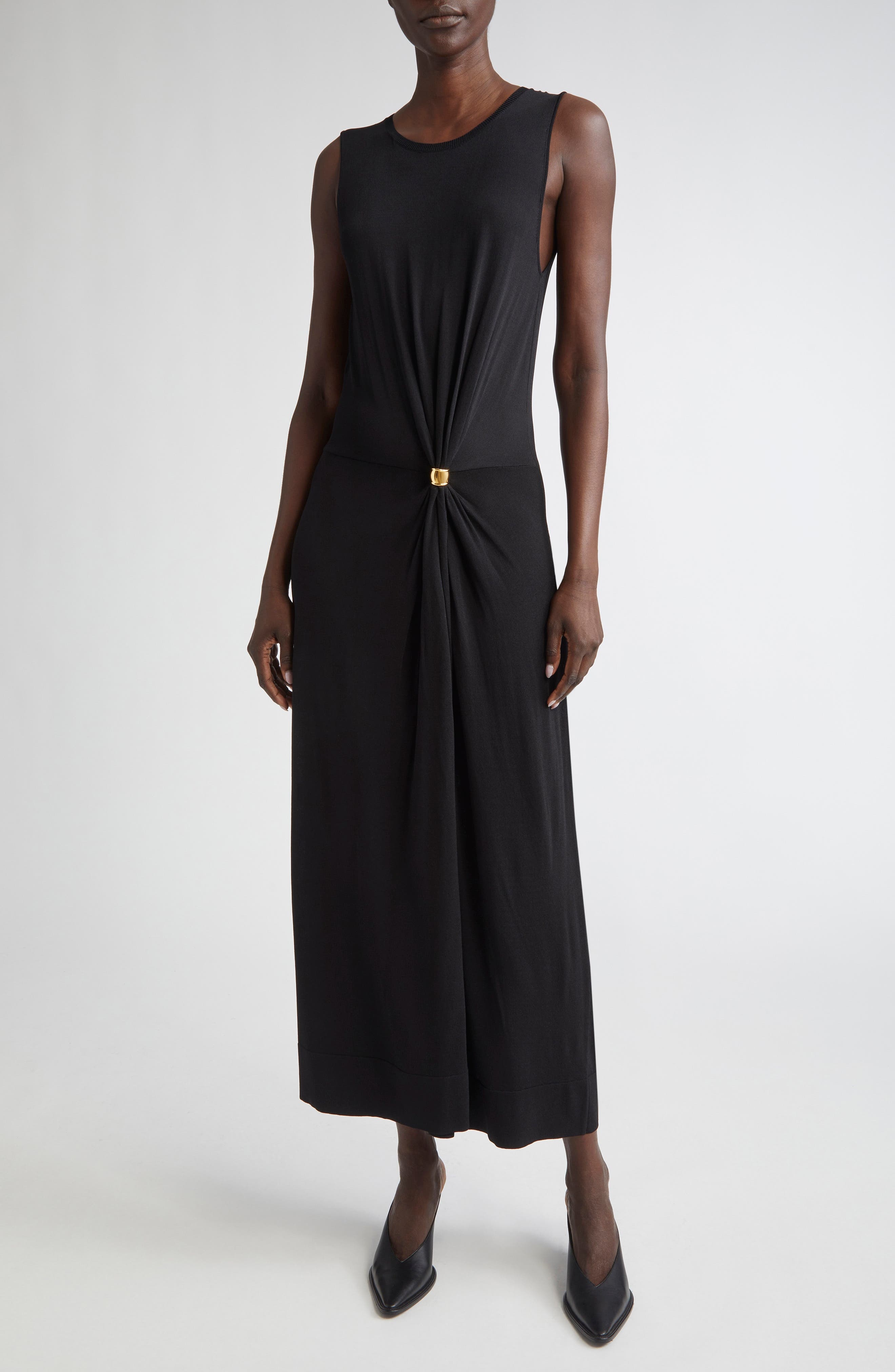 Altuzarra Saralien Cinch Waist Dress in Black at Nordstrom - 1