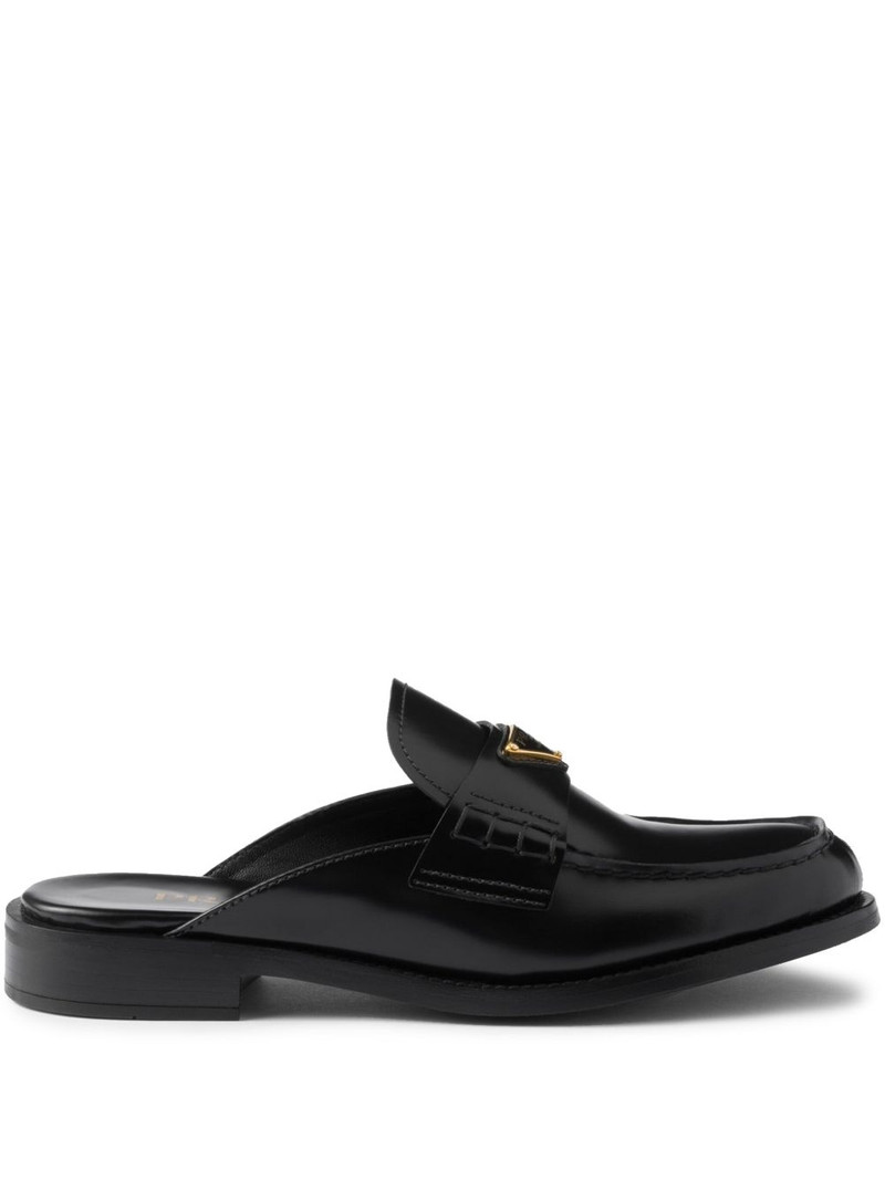 brushed leather mules 1