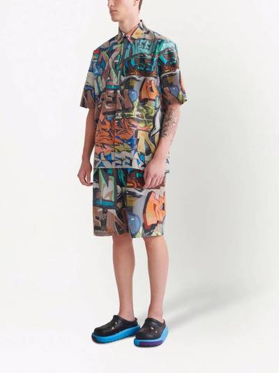 Off-White graffiti-print short-sleeved T-shirt outlook