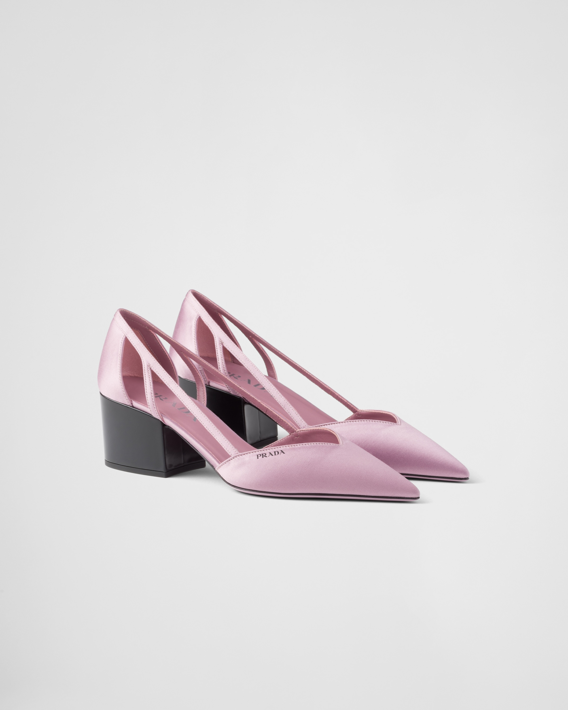 Satin cut-out pumps - 1