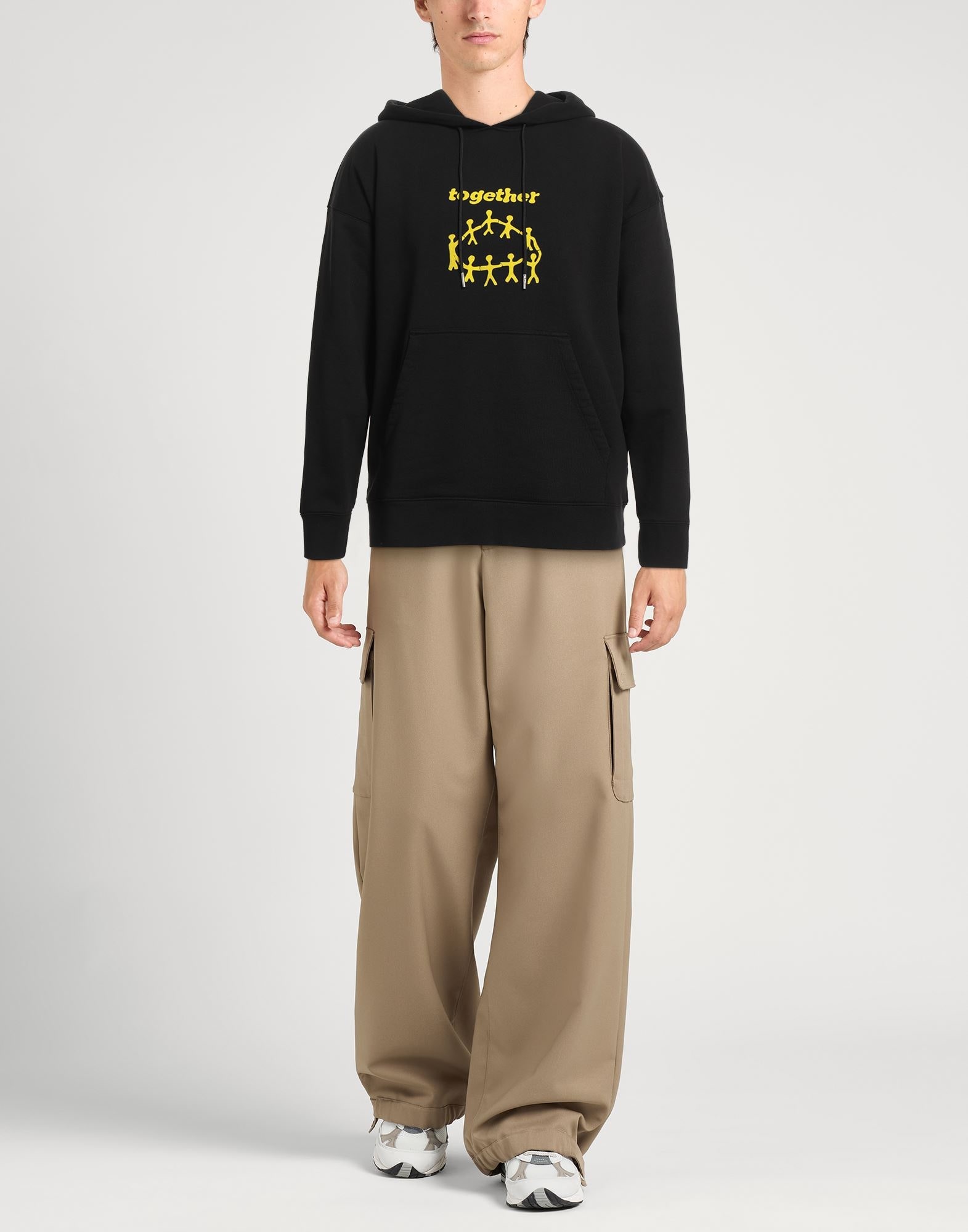Black Men's Hooded Sweatshirt - 2