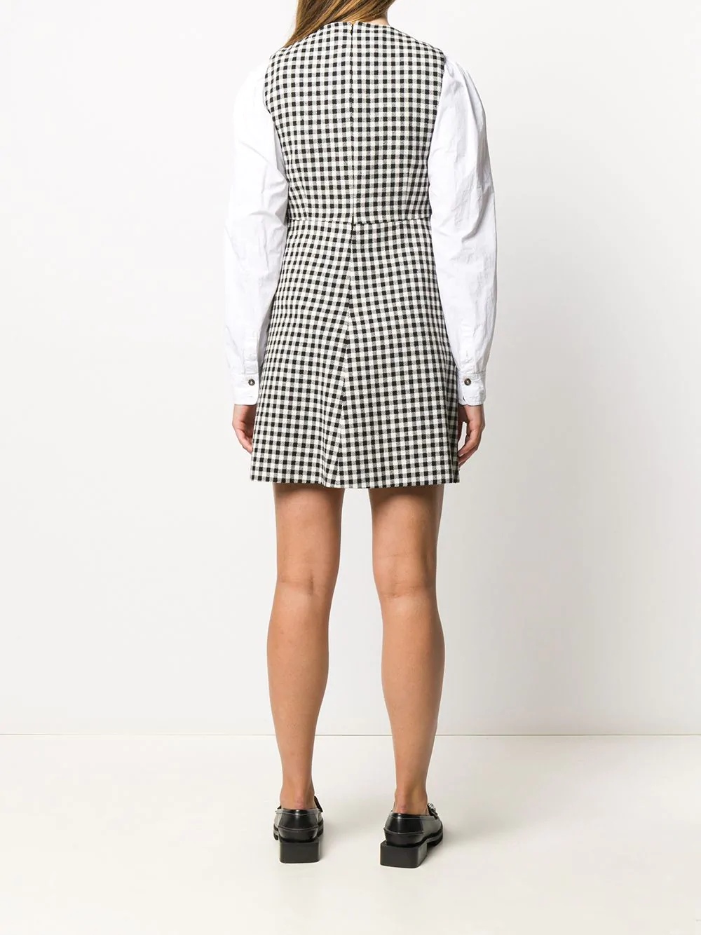 gingham check mini dress - 4