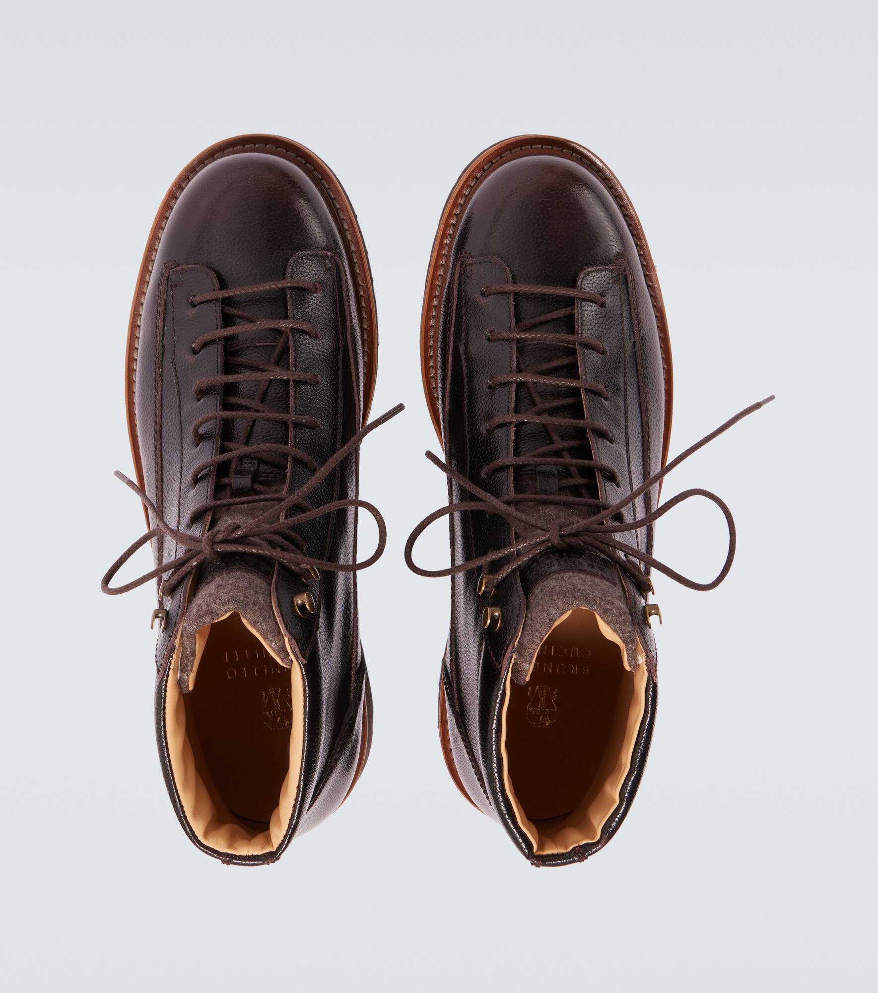 Leather lace-up boots - 4