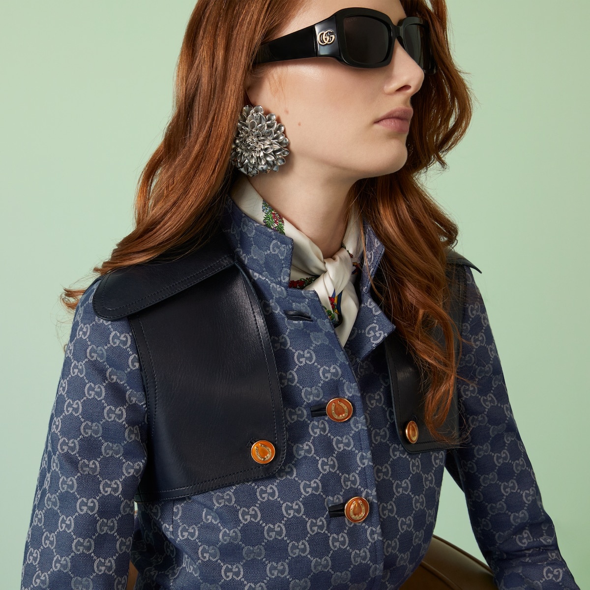 GG canvas long coat - 3