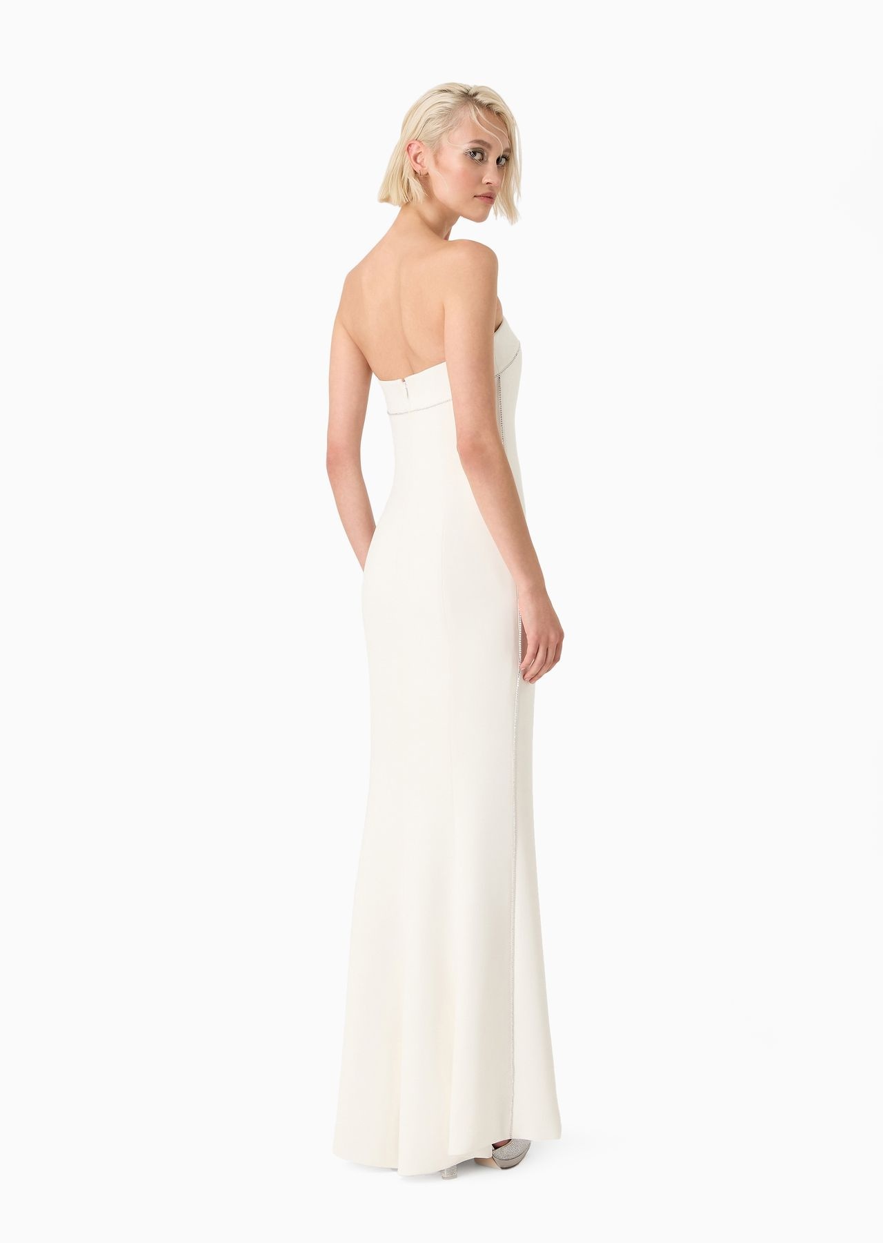 Long silk bustier dress - 3
