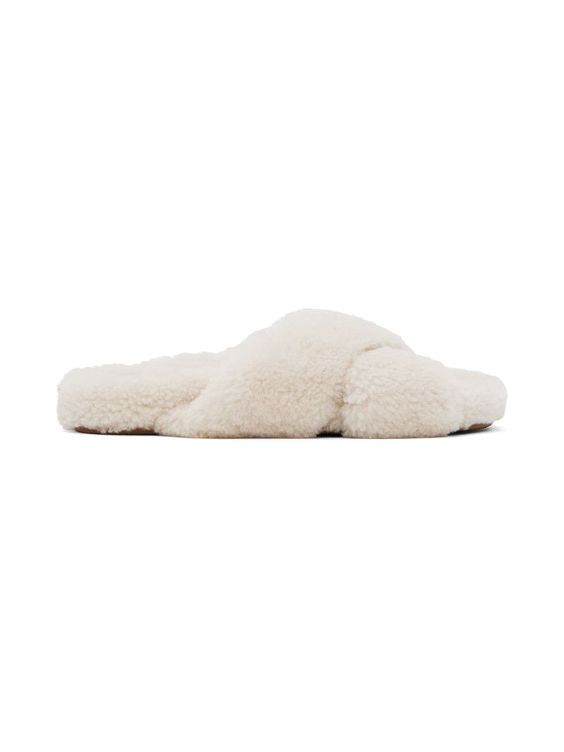 Off-White Curly Merino Mules 1