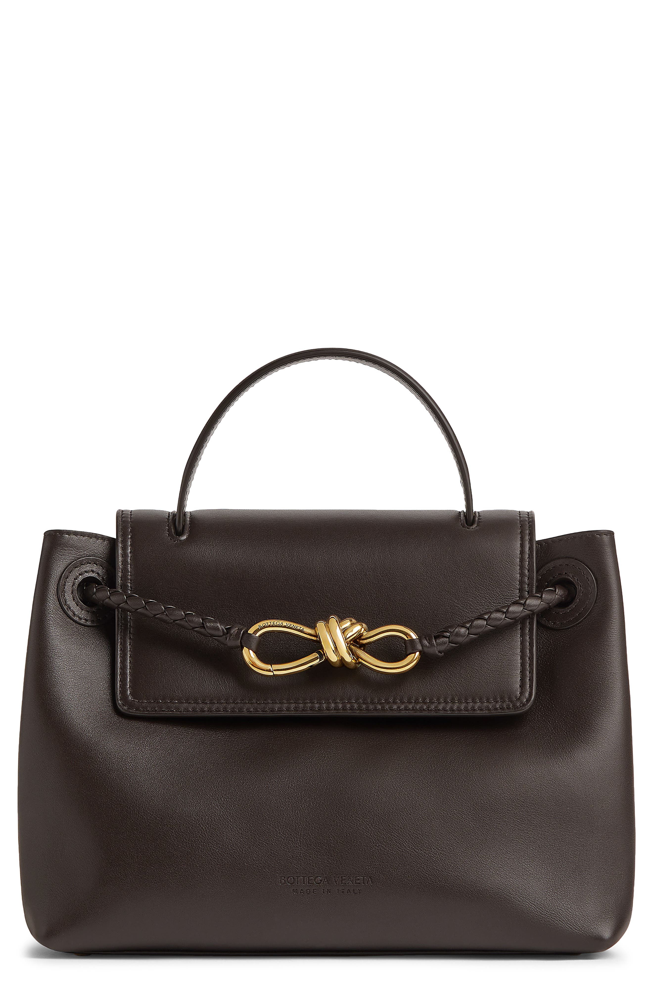 Bottega Veneta Small Ciao Ciao Knot Detail Leather Top Handle Bag in 2190 Fondant-M Brass at Nordstr - 1