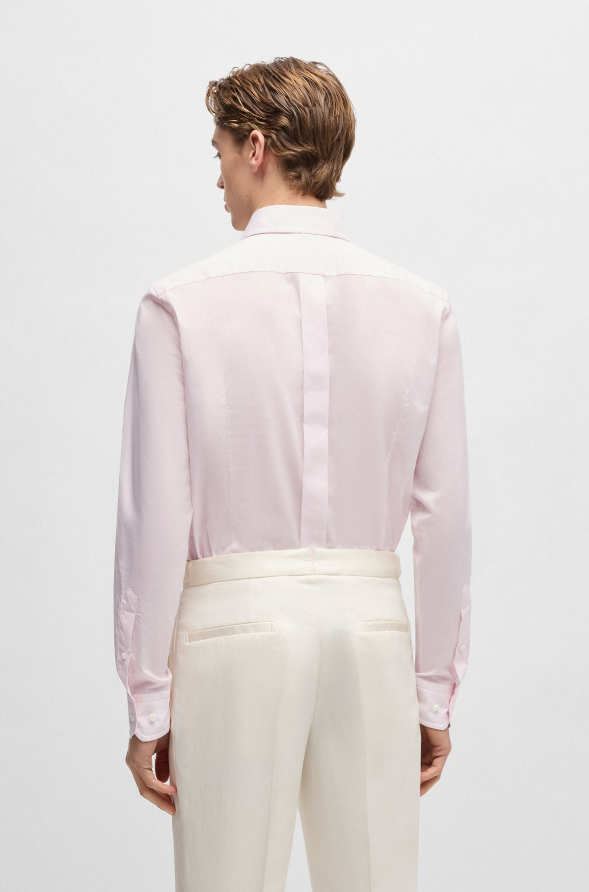 SLIM-FIT SHIRT IN ITALIAN-MADE COTTON - 5