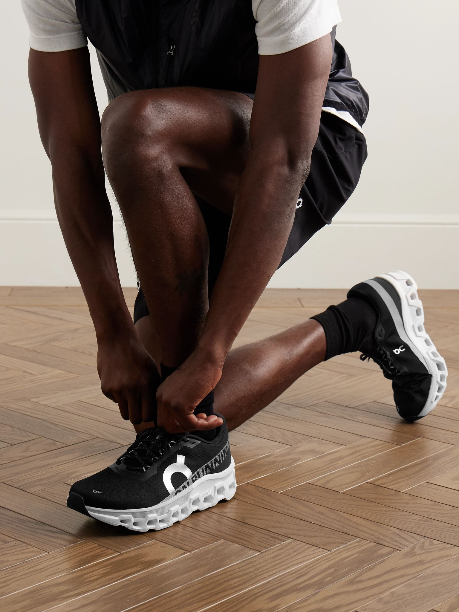Cloudmonster 2 Rubber-Trimmed Mesh Running Sneakers Black - 2