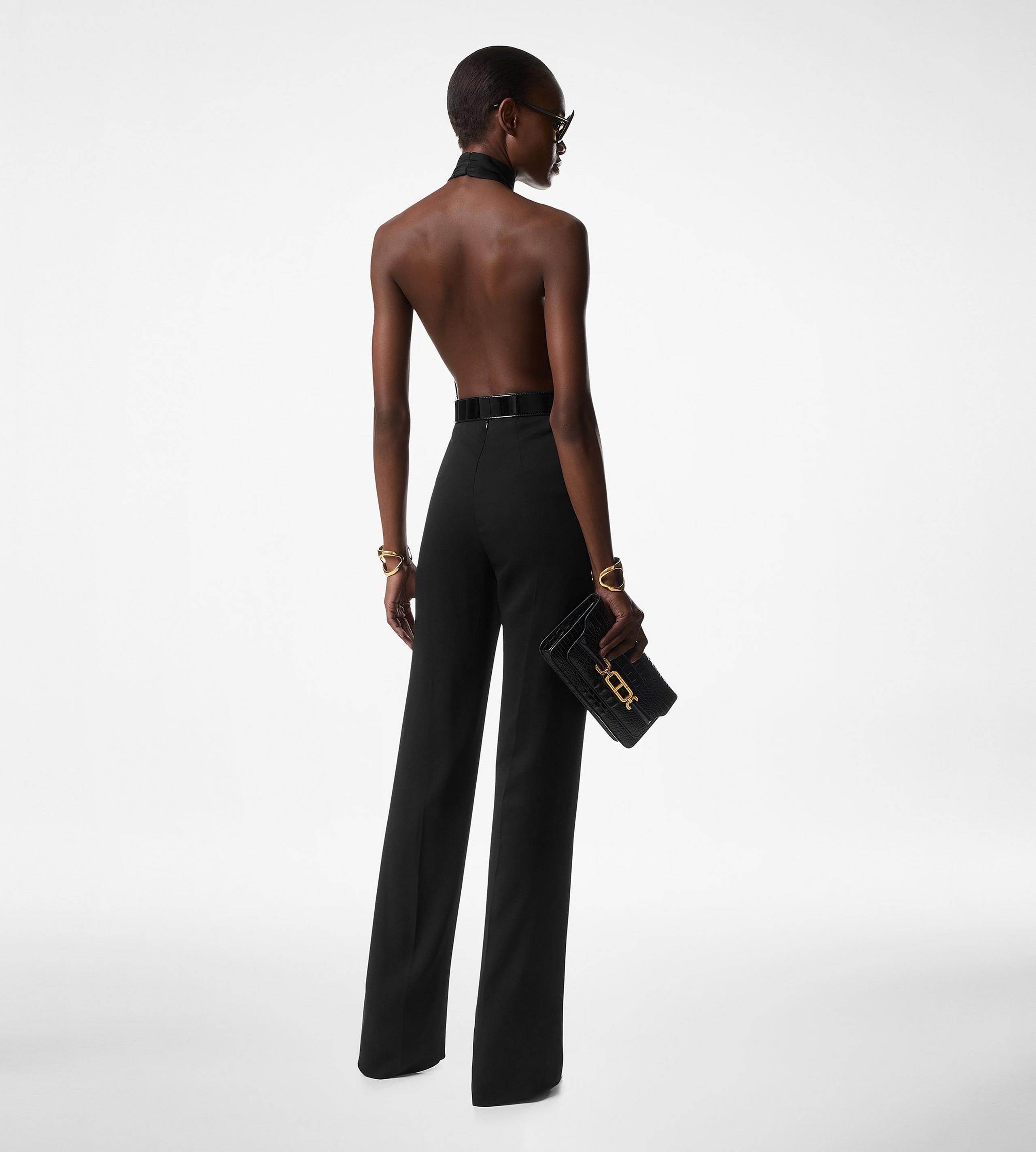 SABLE' HALTER NECK BELTED JUMPSUIT - 4