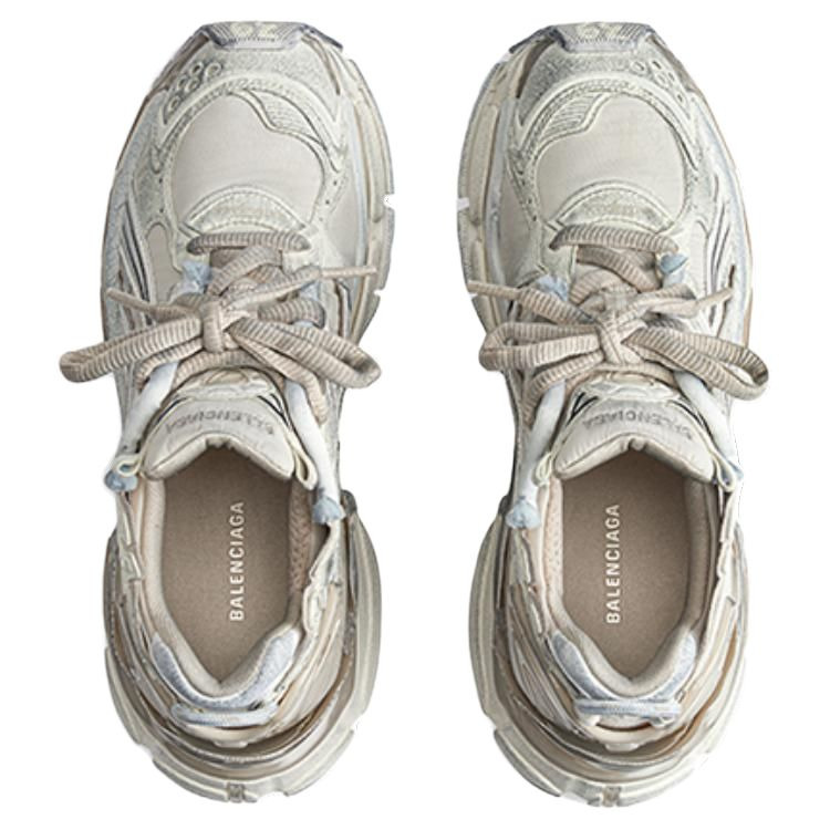 (WMNS) Balenciaga Runner Sneakers 'Beige Nylon Suede-Like Fabric' 772767W3RNY9797 - 4
