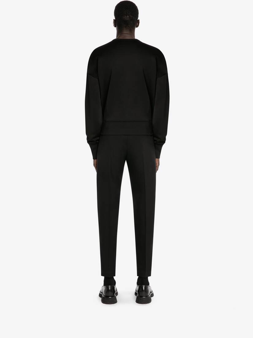 Men's Skull Motif Sweatshirt in Black - 4