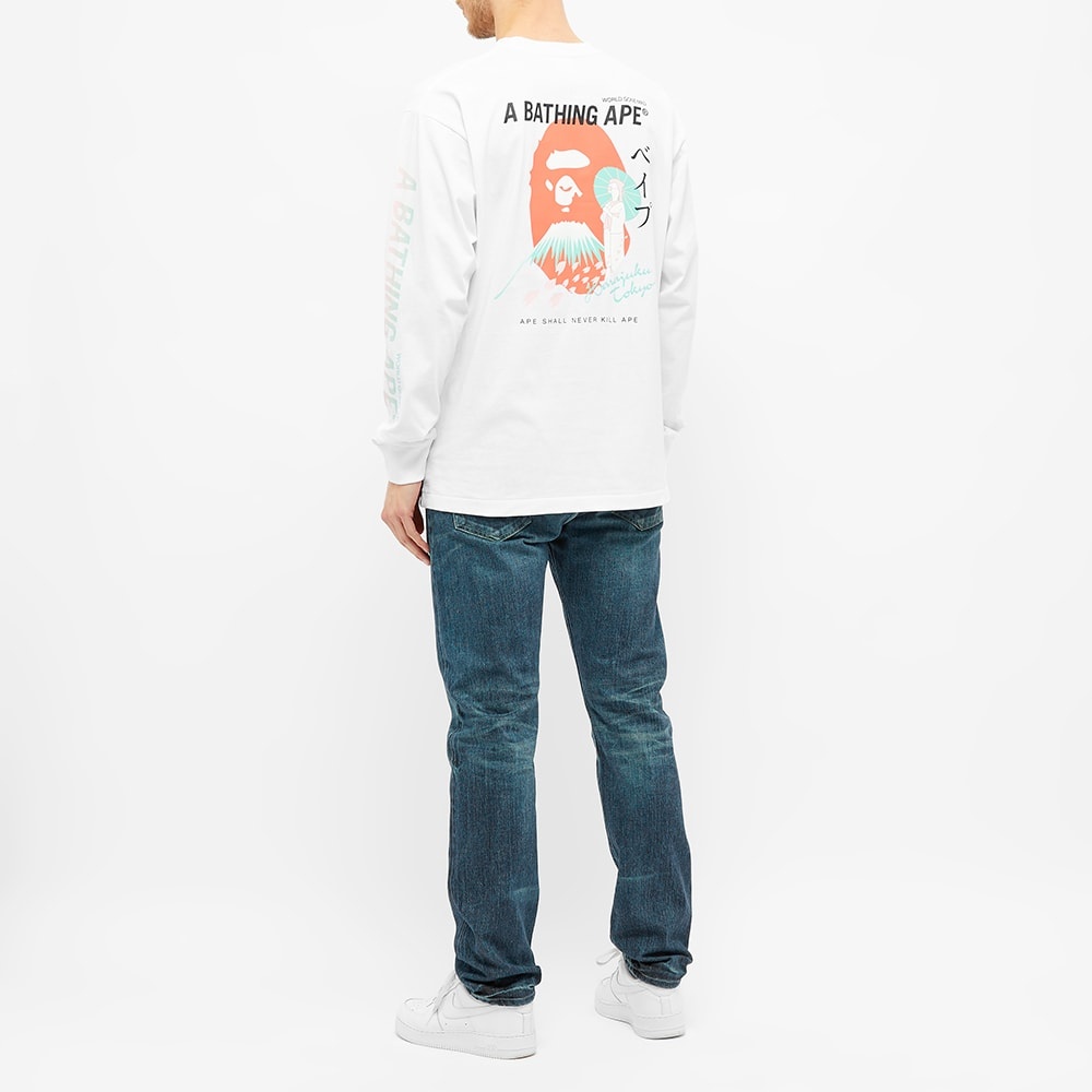 A Bathing Ape Long Sleeve Japanese Culture Souvenir Relaxed Tee - 8