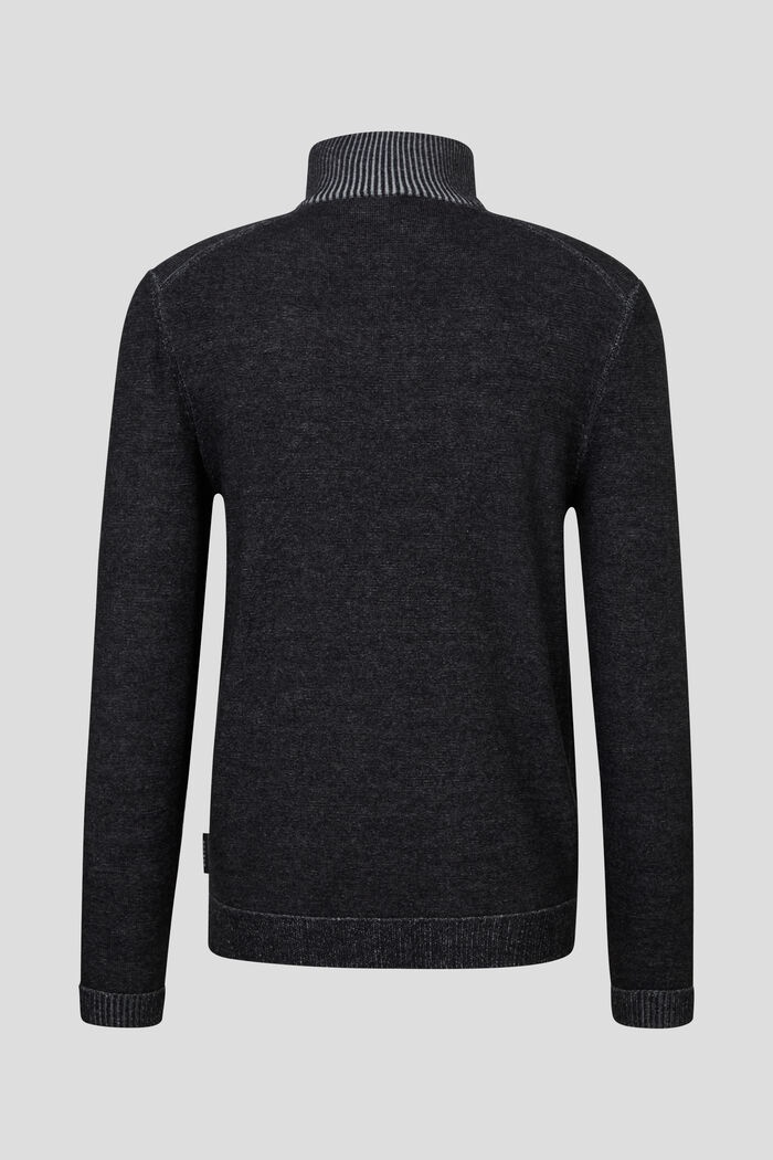 Lias Merino-blend half-zip pullover in Black - 5