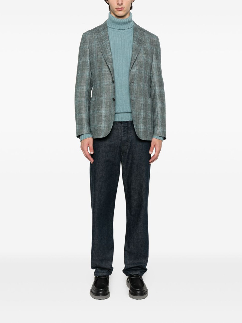 Canali checked wool blazer outlook
