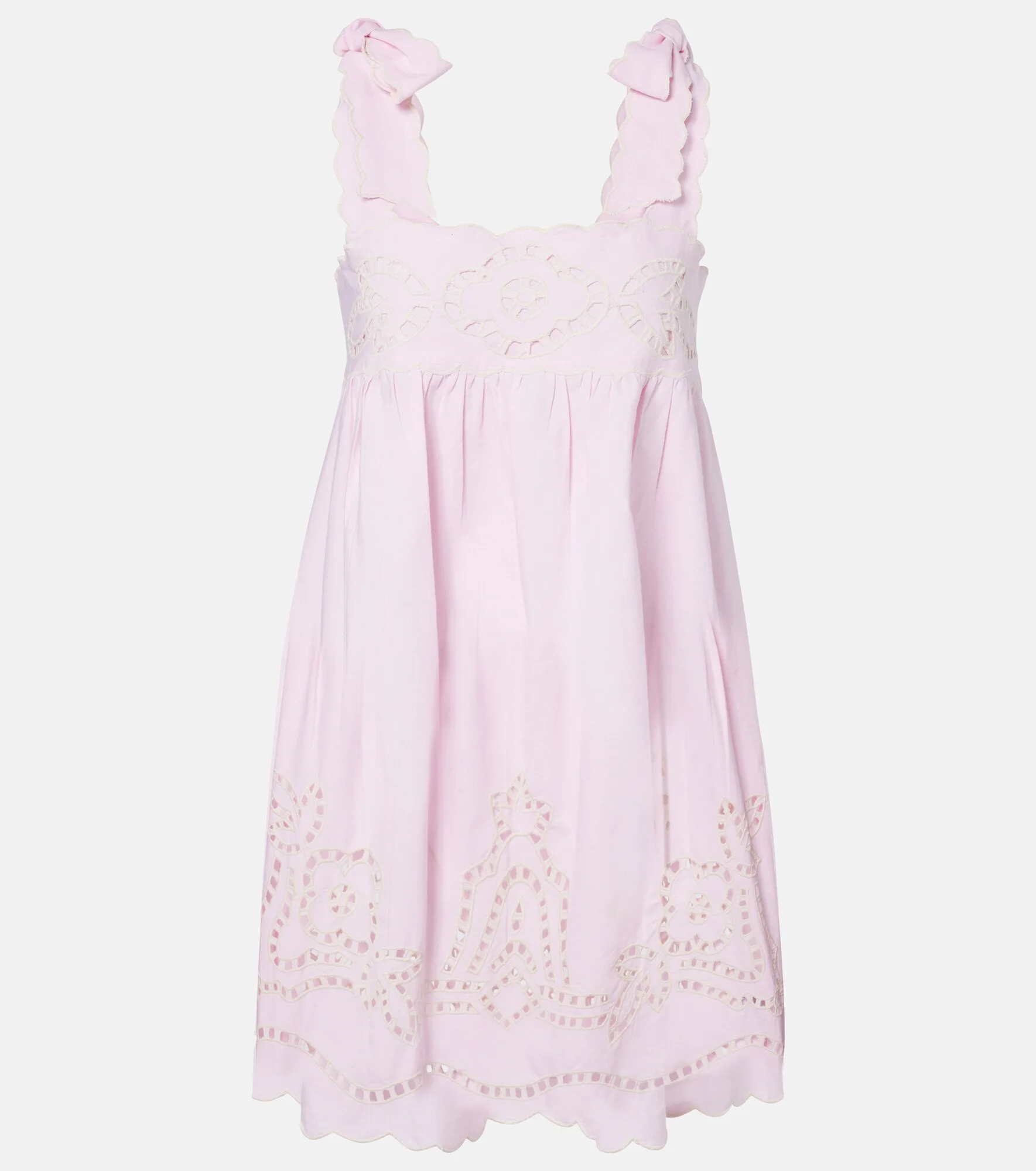 Broderie anglaise cotton minidress - 1