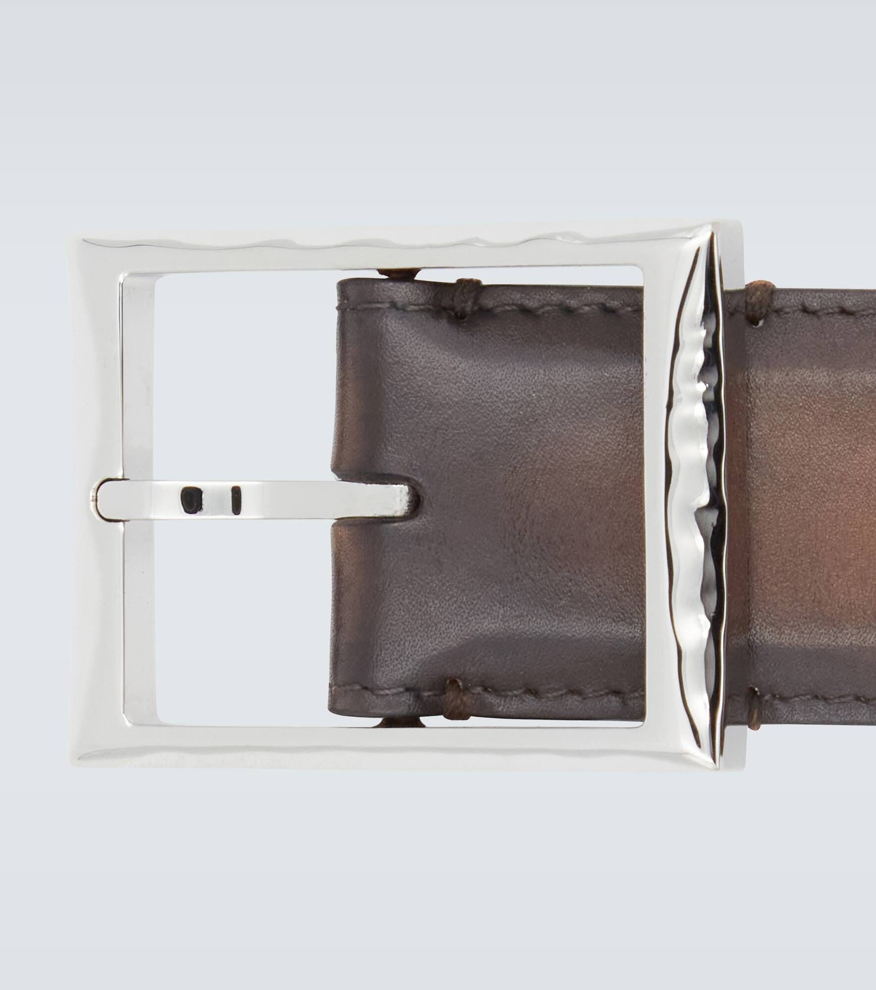 Scritto reversible leather belt - 5