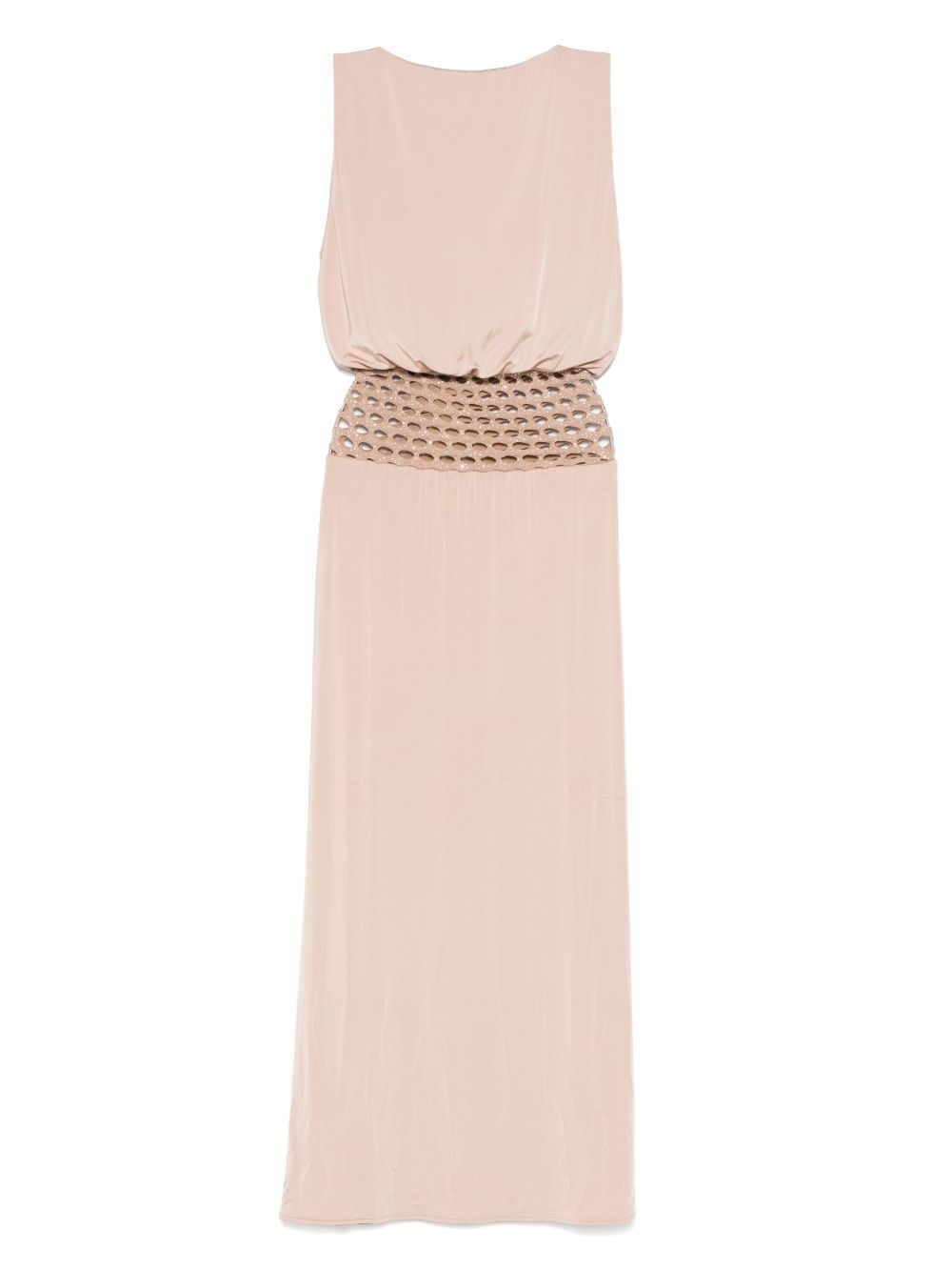 metallic-threading dress - 2