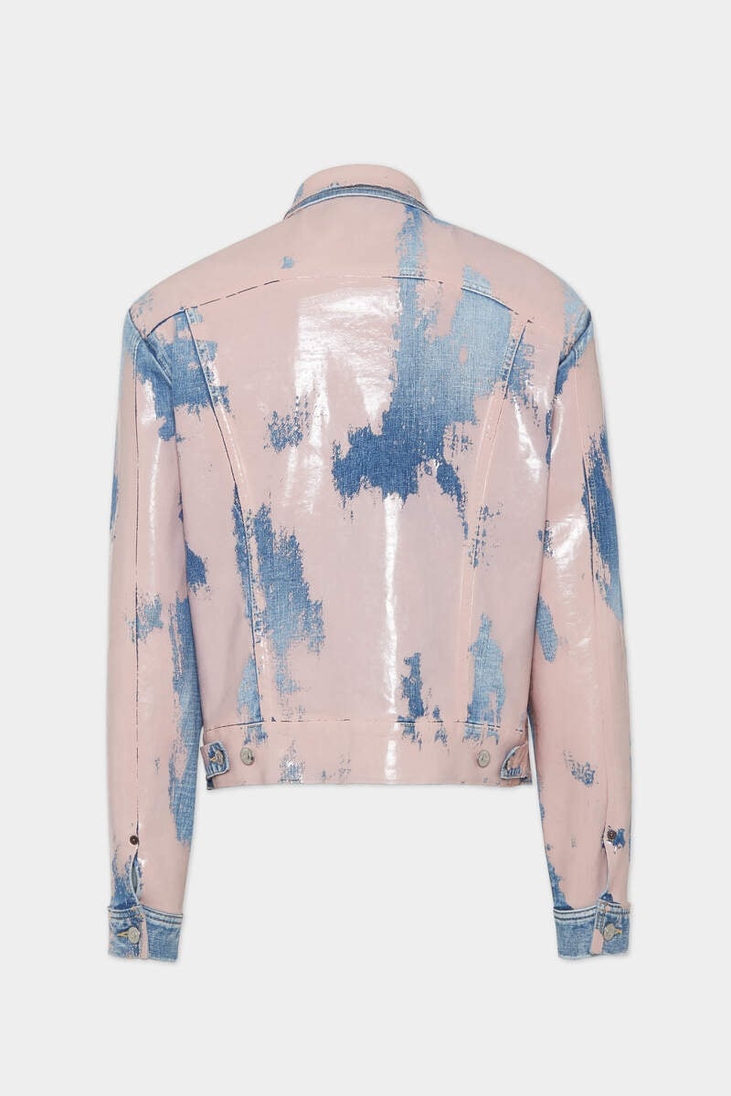 PINK LATEX WASH LEE JEAN JACKET - 2